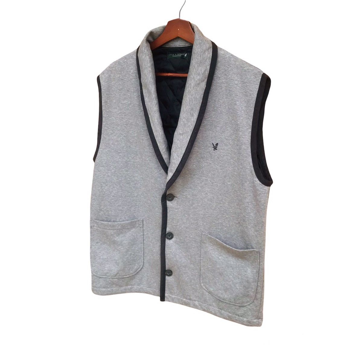 Lyle & Scott Lyle & Scott vest twin pocket shawl collar Size US L / EU 52-54 / 3 - 2 Thumbnail