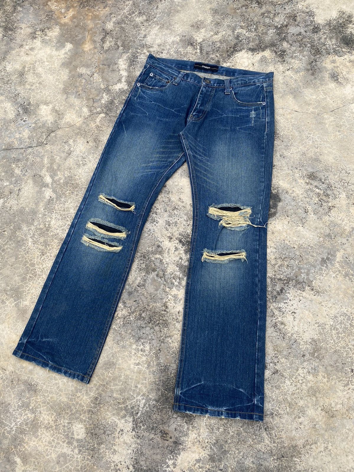 Japanese Brand Vintage Limited Flare Distressed Pant Size US 32 / EU 48 - 4 Thumbnail