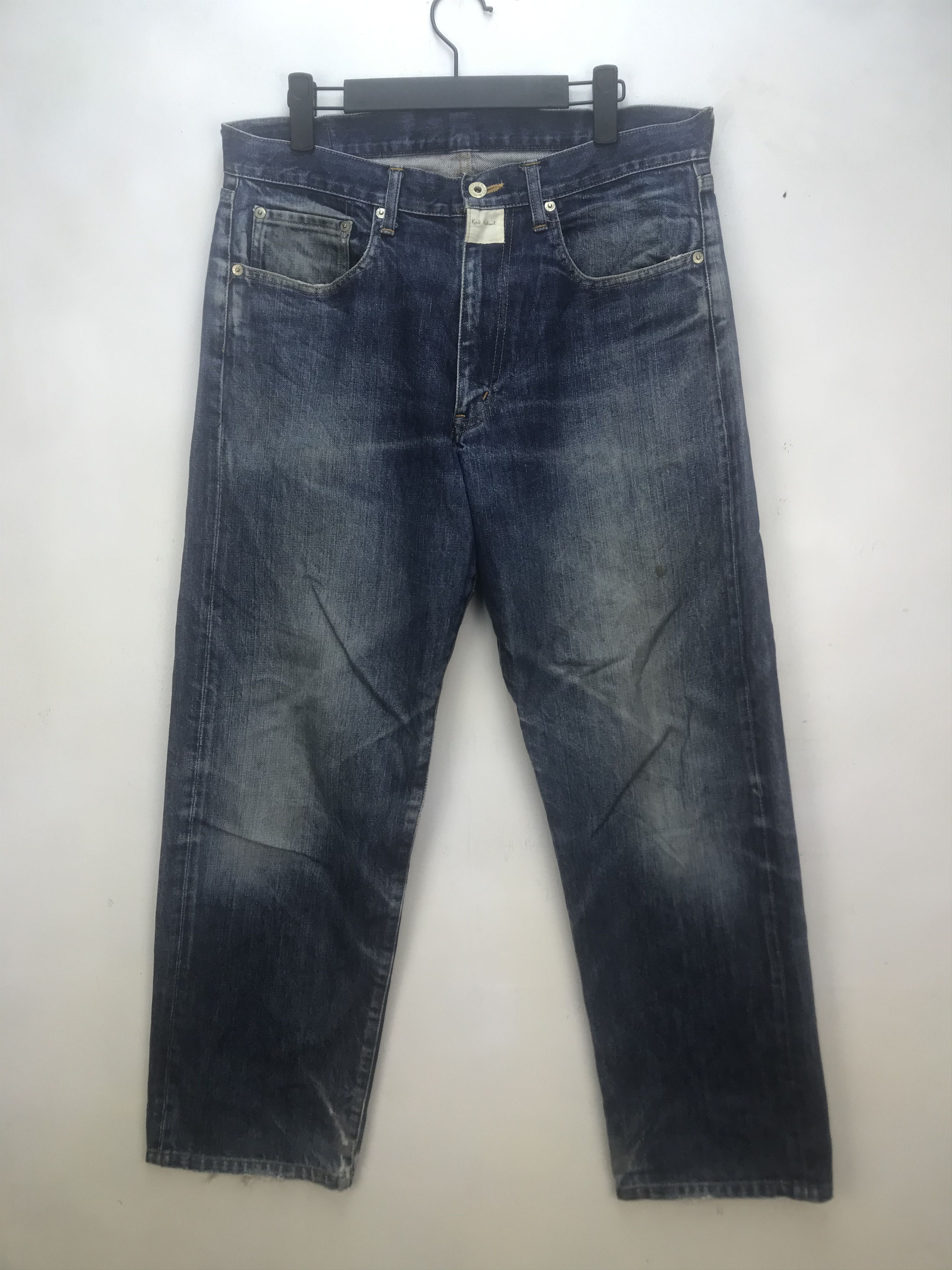 image of Karl Helmut Patchwork Pant in Blue, Men's (Size 34)