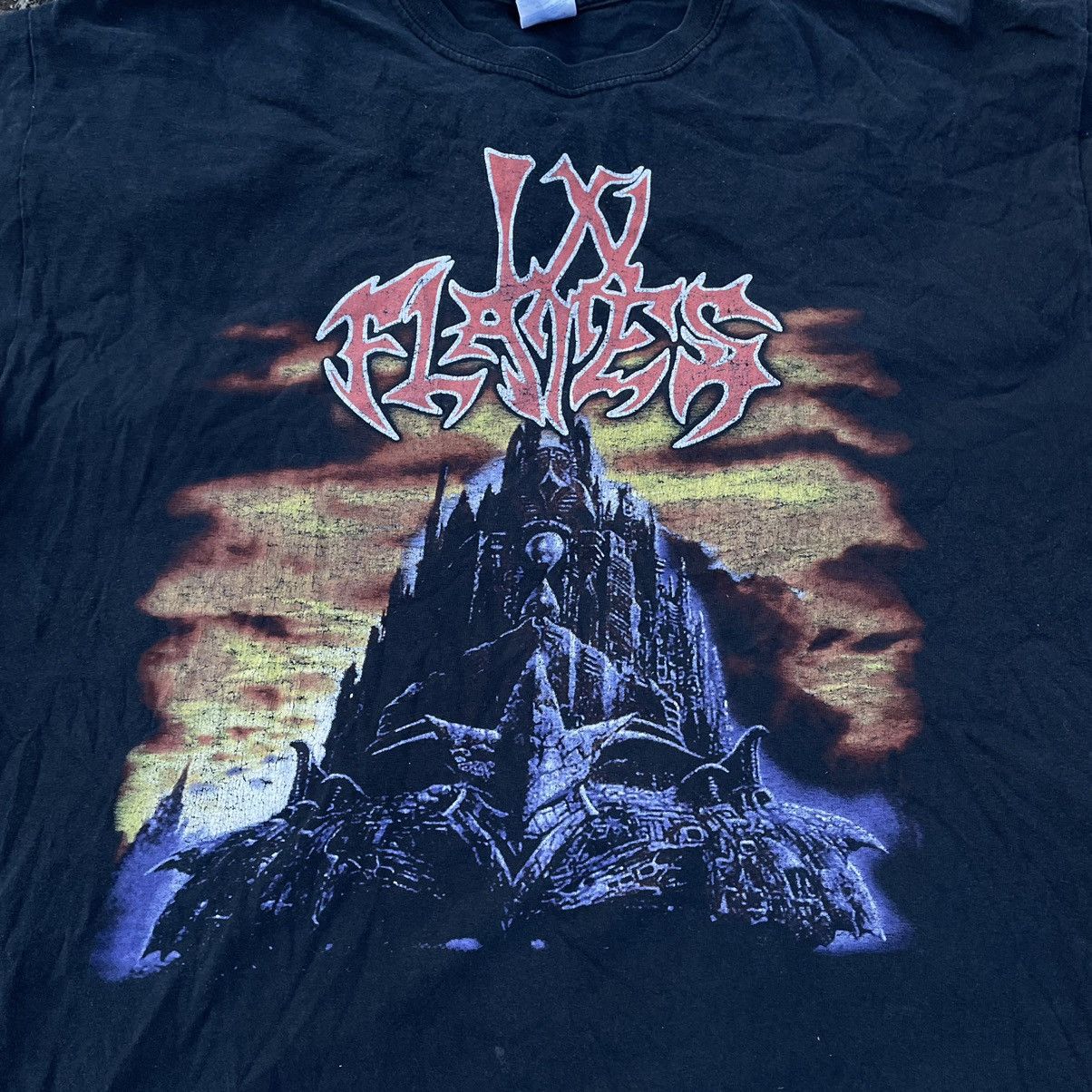 Vintage Vintage Y2K Faded Black Graphic Band Tee Grunge Dark Slim XL Size US XL / EU 56 / 4 - 4 Thumbnail