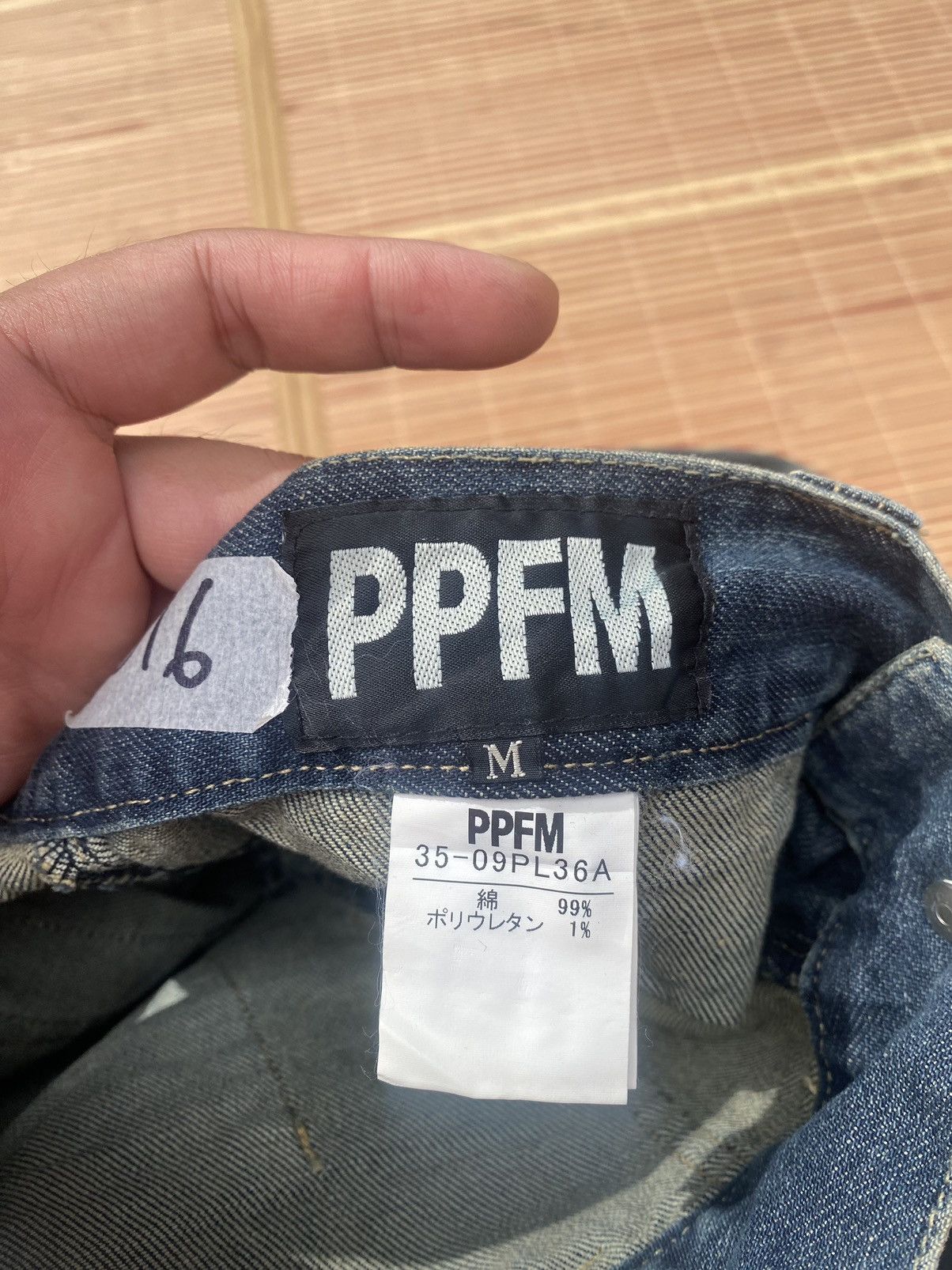 PPFM Vintage PPFM Curved Leg Bondage Denim Pant Size US 31 - 8 Thumbnail