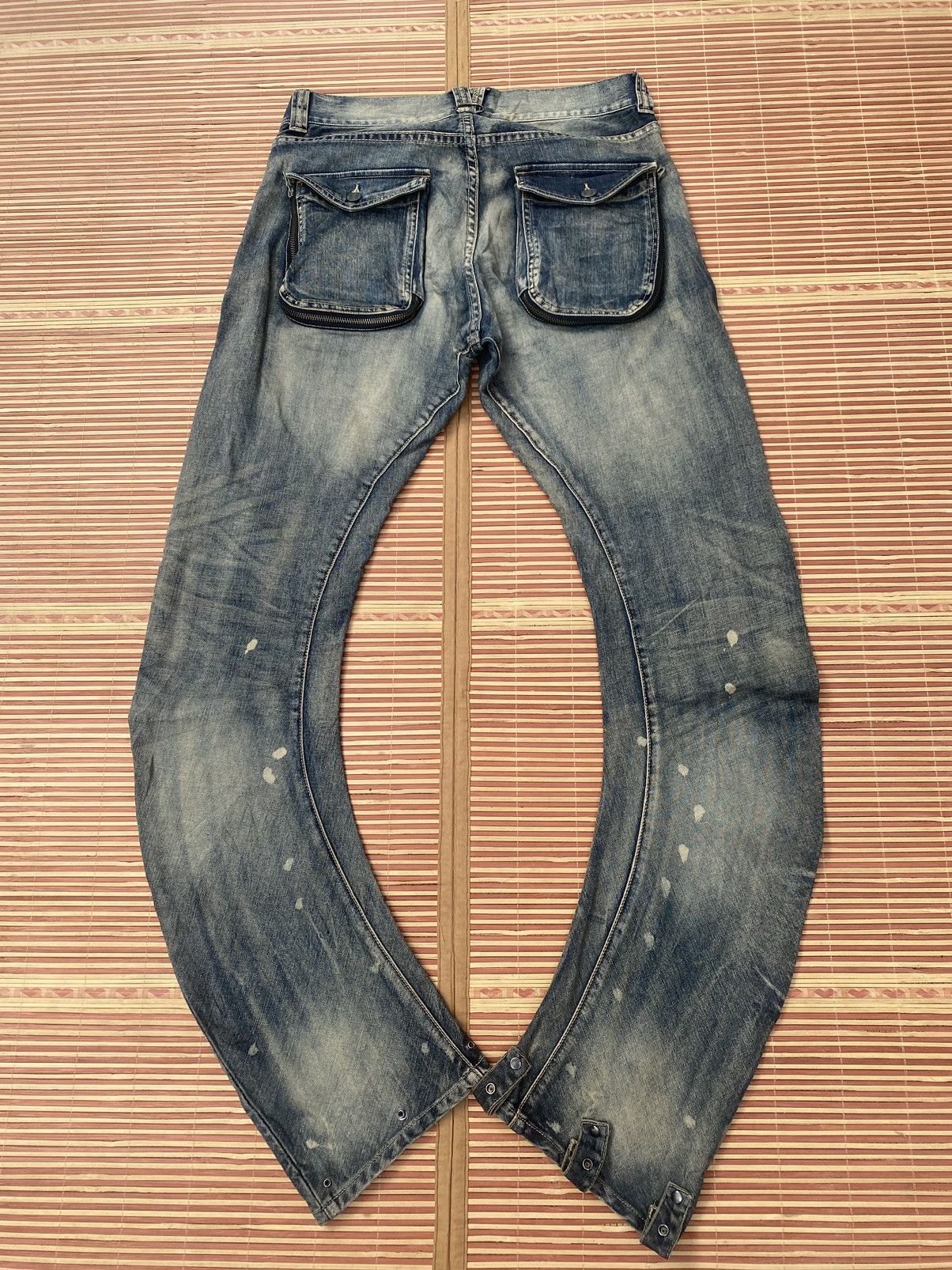 PPFM Vintage PPFM Curved Leg Bondage Denim Pant Size US 31 - 2 Thumbnail
