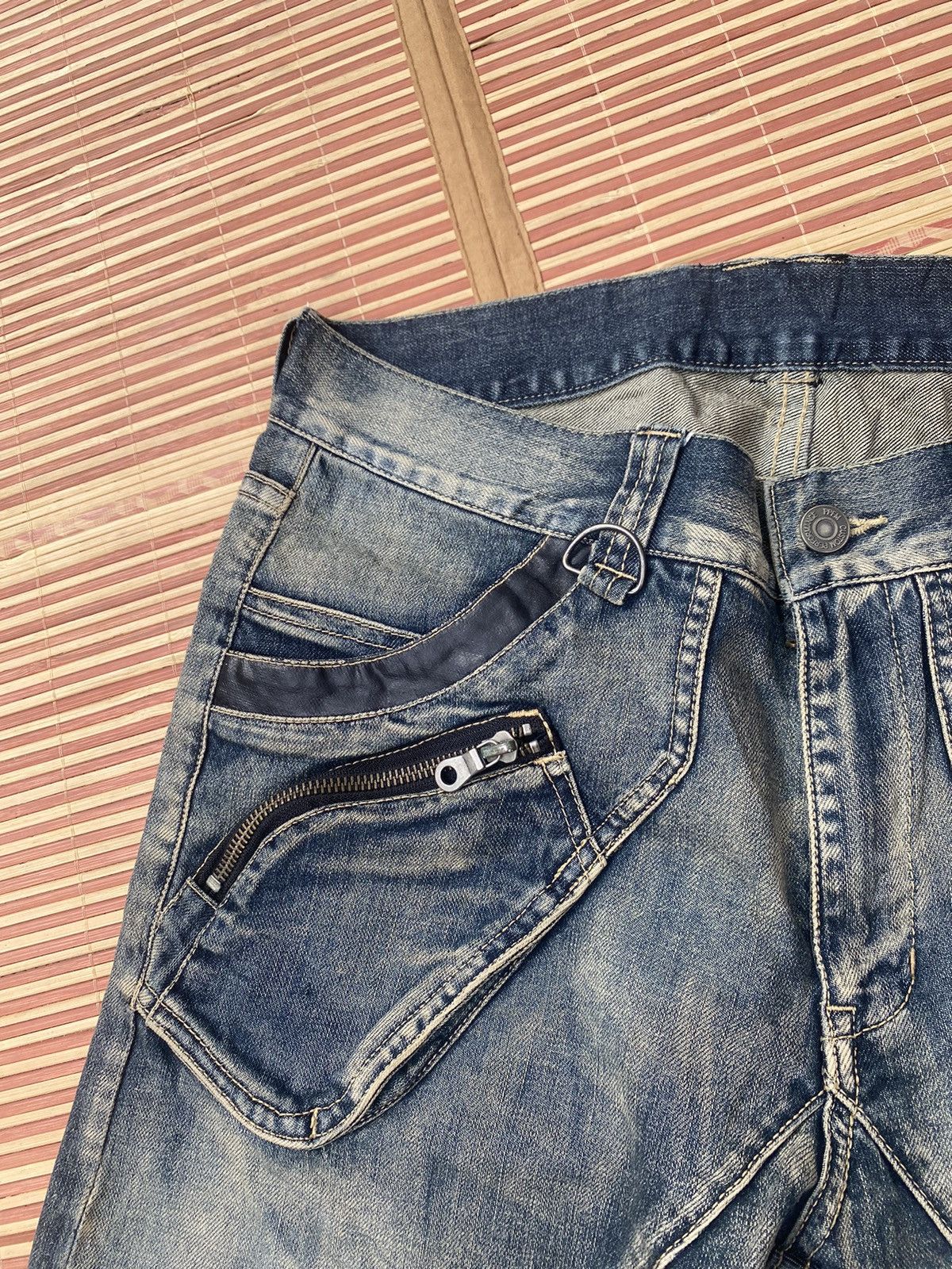 PPFM Vintage PPFM Curved Leg Bondage Denim Pant Size US 31 - 4 Thumbnail