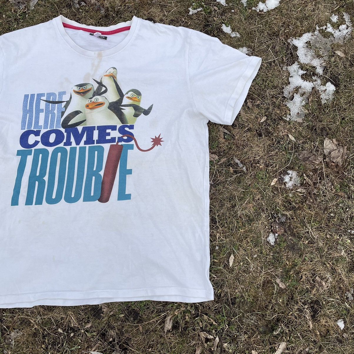 Vintage Vintage Y2K Sun Faded Graphic Tee Here Comes Trouble Rave L Size US L / EU 52-54 / 3 - 3 Thumbnail