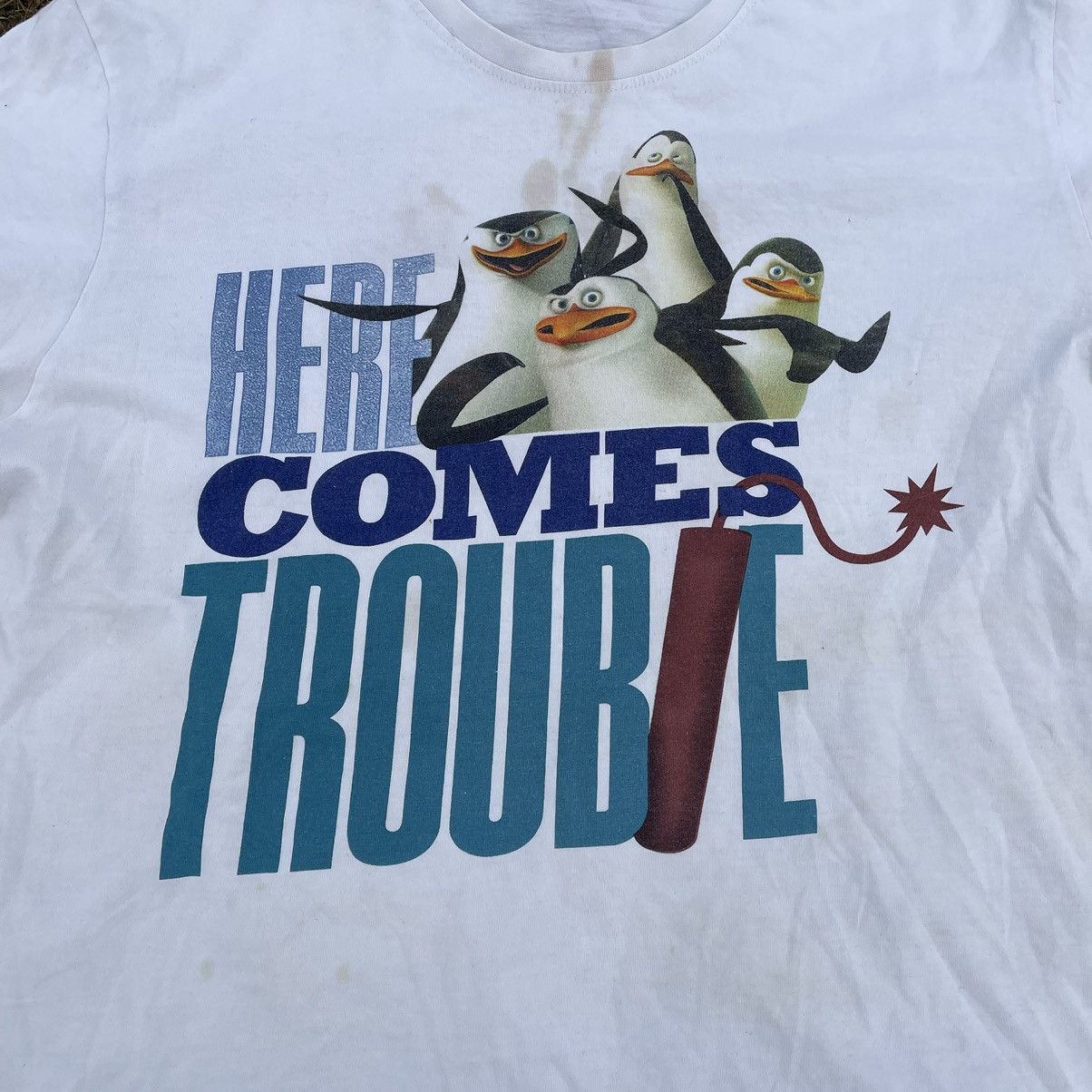 Vintage Vintage Y2K Sun Faded Graphic Tee Here Comes Trouble Rave L Size US L / EU 52-54 / 3 - 5 Thumbnail