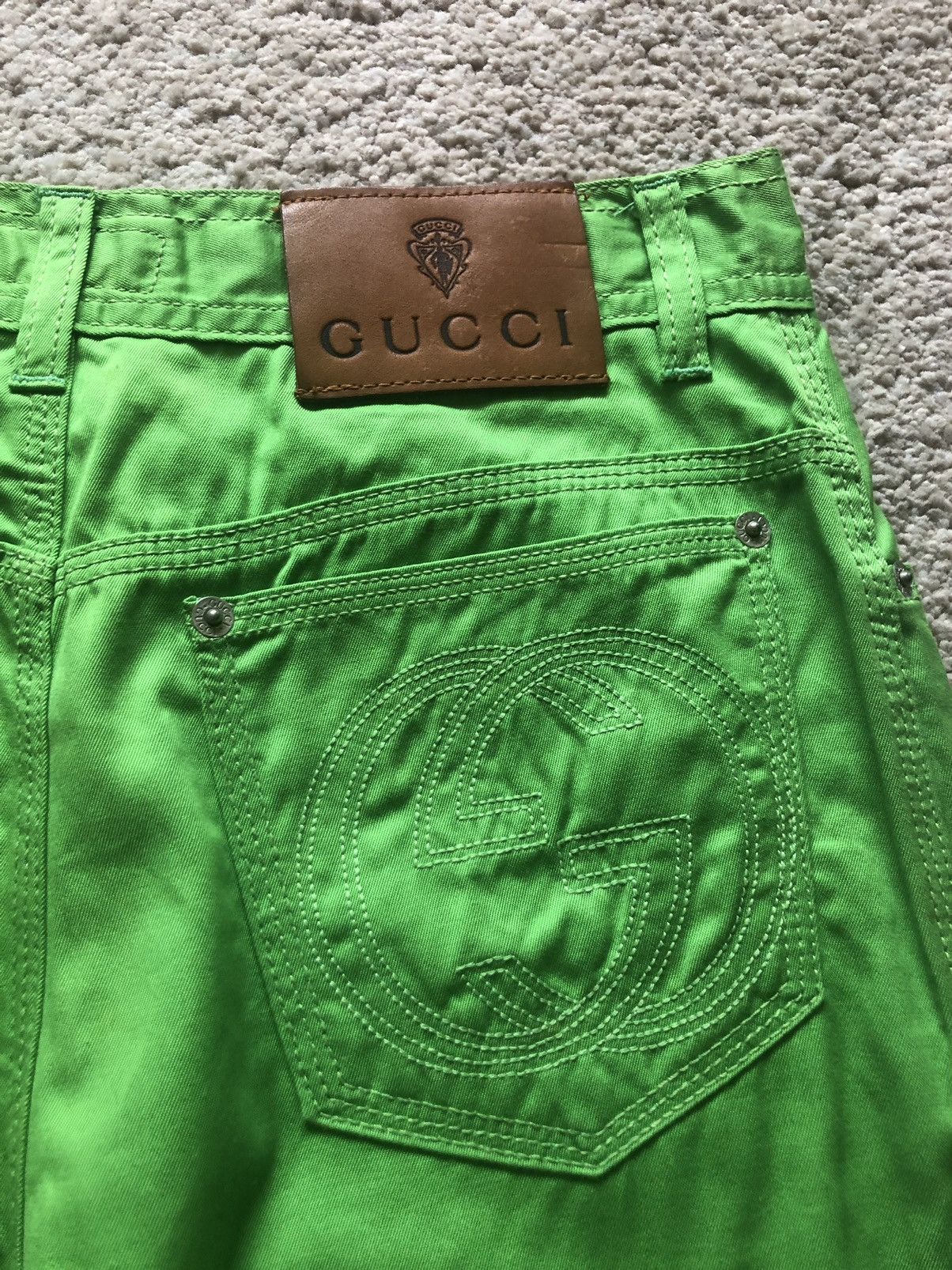 Gucci SS1996 Gucci Embroidered logo Jeans Size 27" / US 4 / IT 40 - 8 Thumbnail