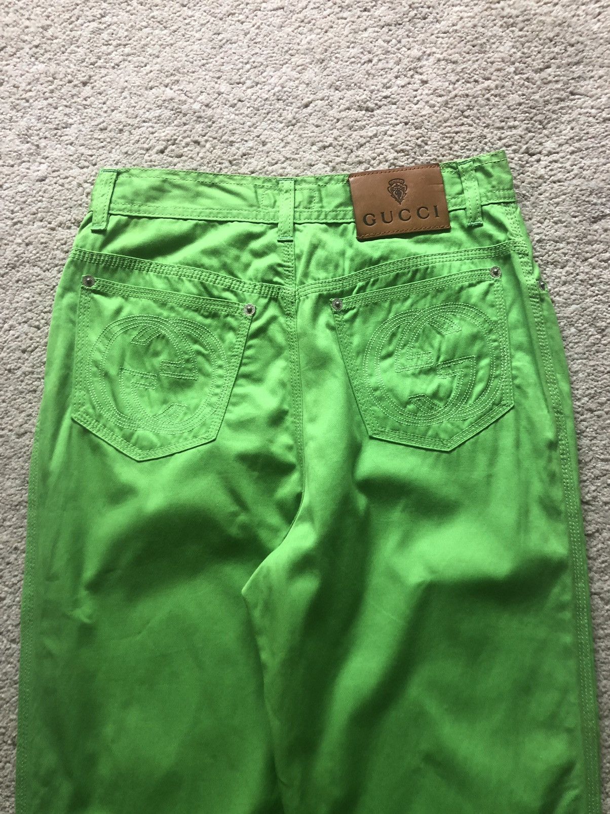 Gucci SS1996 Gucci Embroidered logo Jeans Size 27" / US 4 / IT 40 - 2 Thumbnail