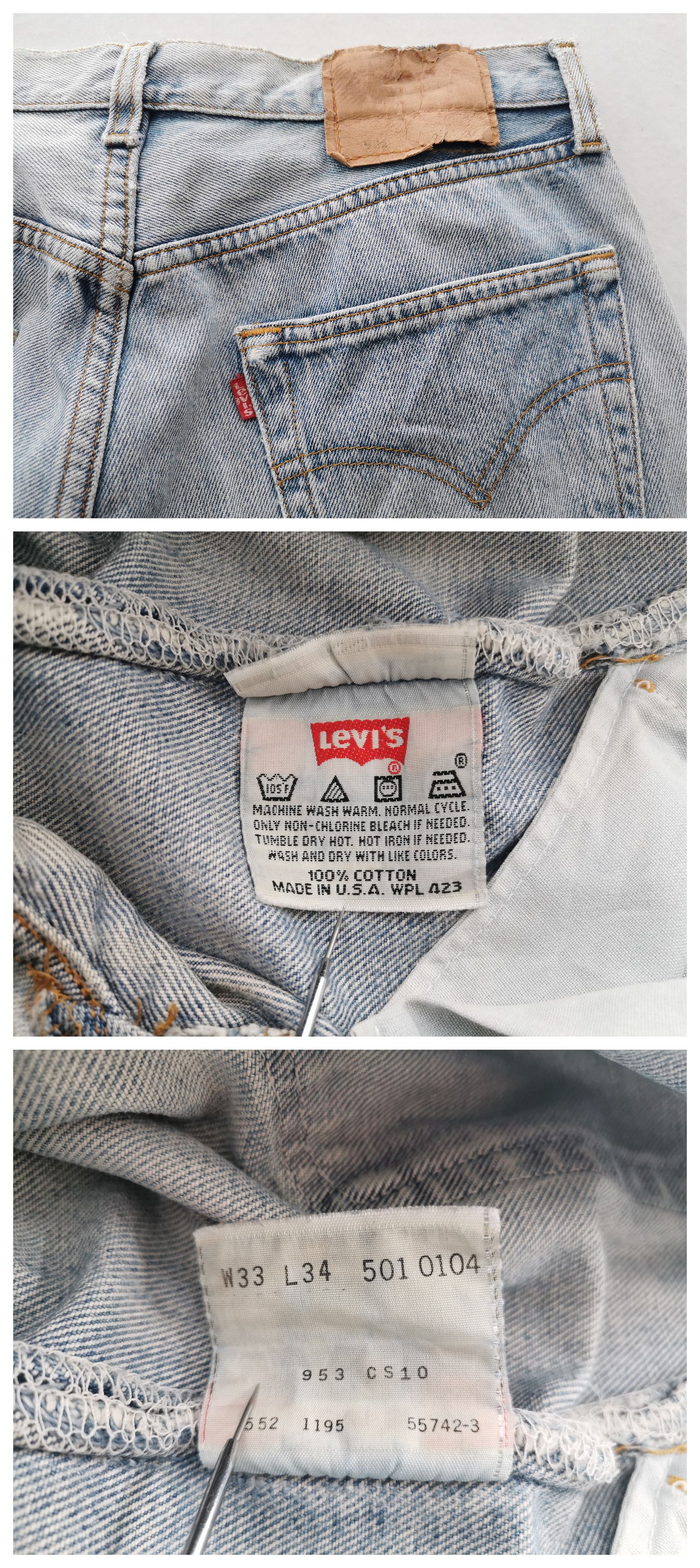 Distressed Vintage Levis Lot 501 Denim Made In USA Size 32