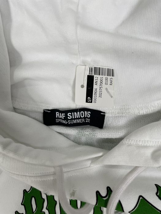 Hoodies and sweatshirts RAF SIMONS Destroyed Oversized Hoodie Grimrawler  White