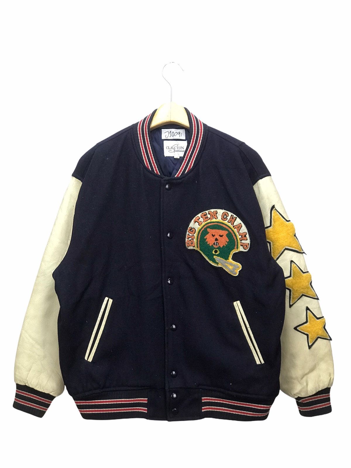 NFL Vintage Clapton American Football Varsity Jacket Size US M / EU 48-50 / 2 - 2 Thumbnail