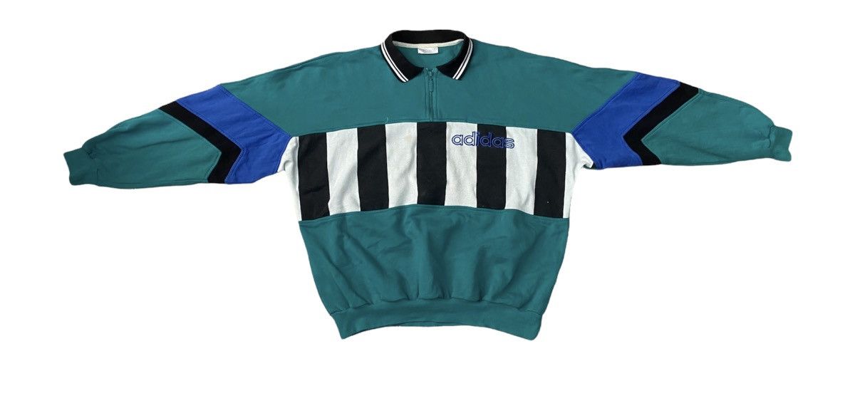 Adidas Vintage ADIDAS Half Zipper Shirt x Rare Colour Size US XXL / EU 58 / 5 - 3 Thumbnail