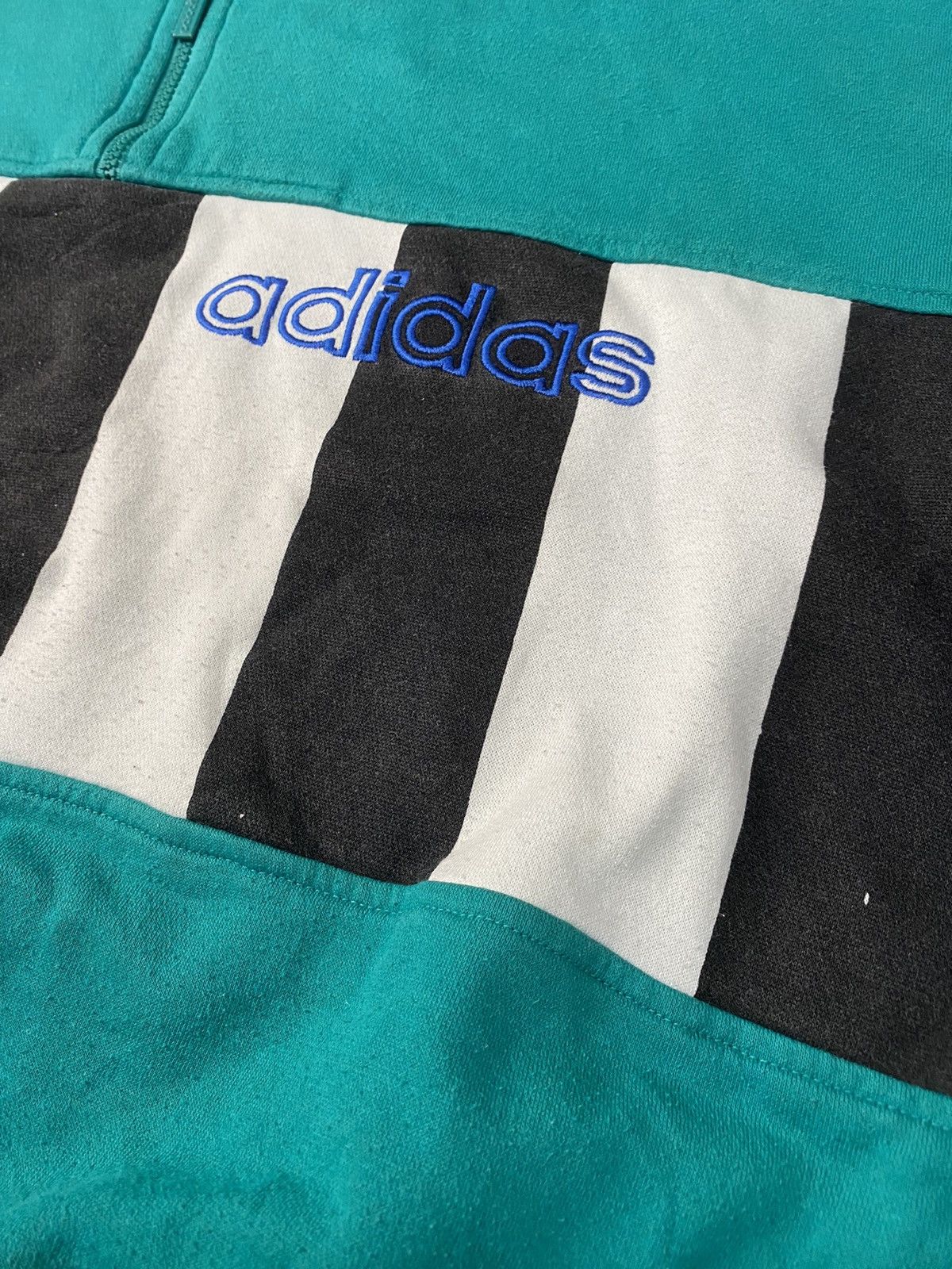 Adidas Vintage ADIDAS Half Zipper Shirt x Rare Colour Size US XXL / EU 58 / 5 - 4 Thumbnail