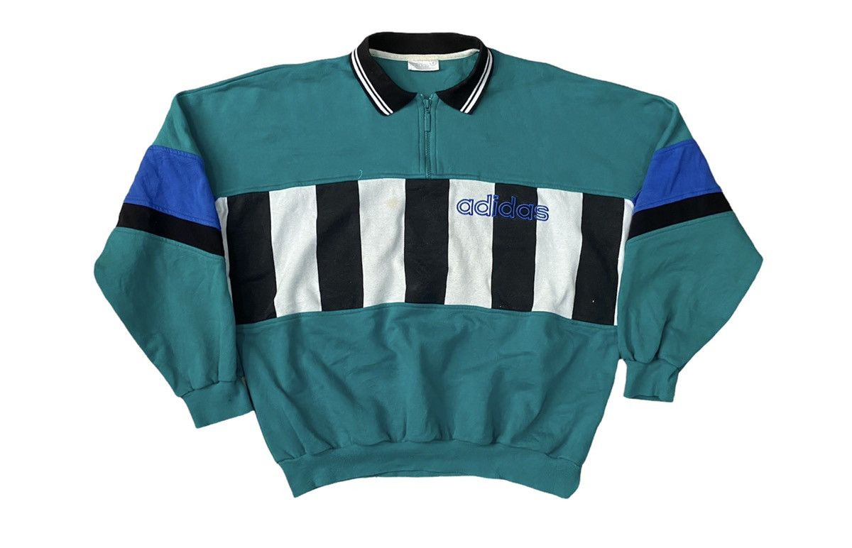 Adidas Vintage ADIDAS Half Zipper Shirt x Rare Colour Size US XXL / EU 58 / 5 - 1 Thumbnail