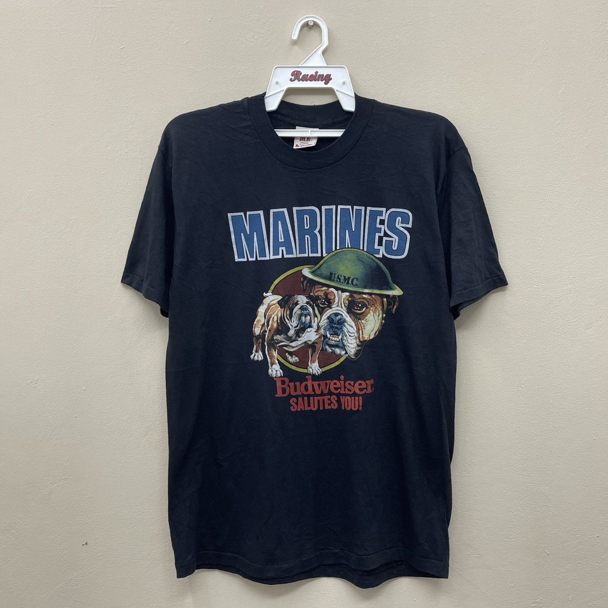 Vintage Vintage 90s U.S.M.C Marines Budweiser Salutes You! Size US XL / EU 56 / 4 - 1 Thumbnail