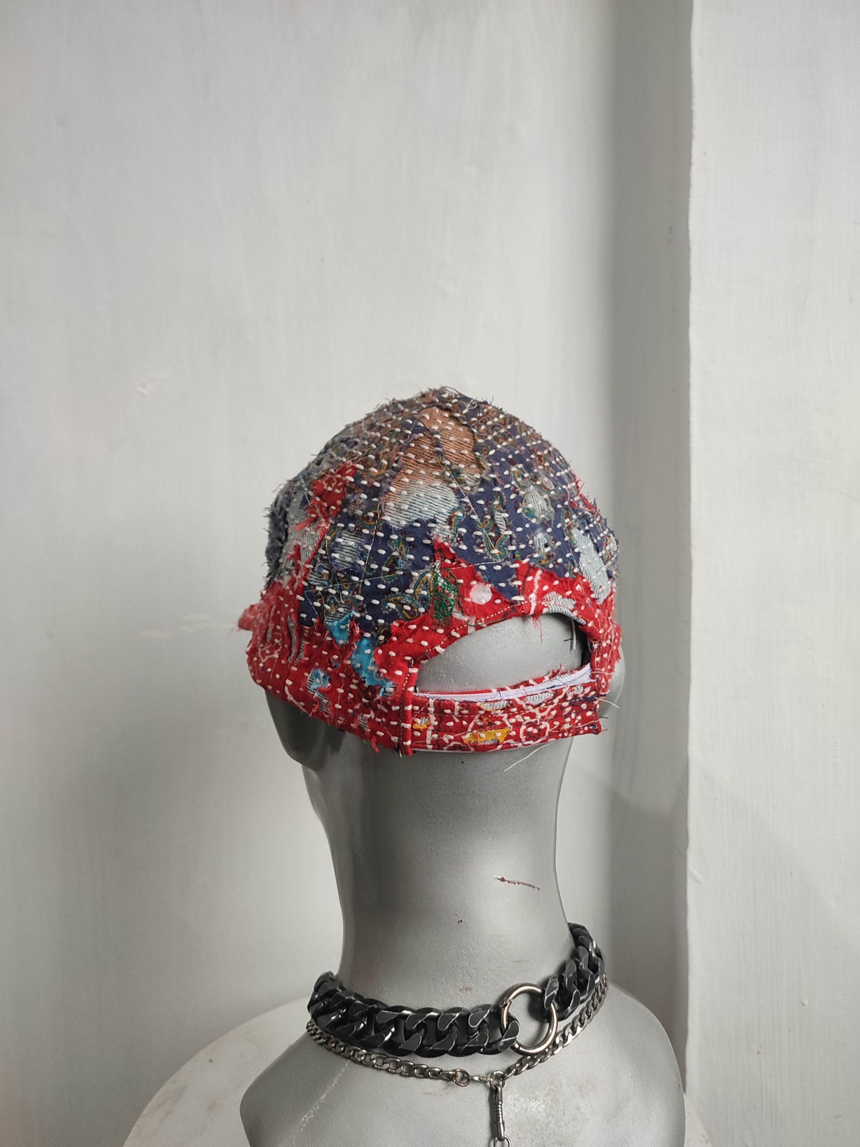 Handmade Custom made Distressed Paisley Patchwork hats Size ONE SIZE - 11 Thumbnail