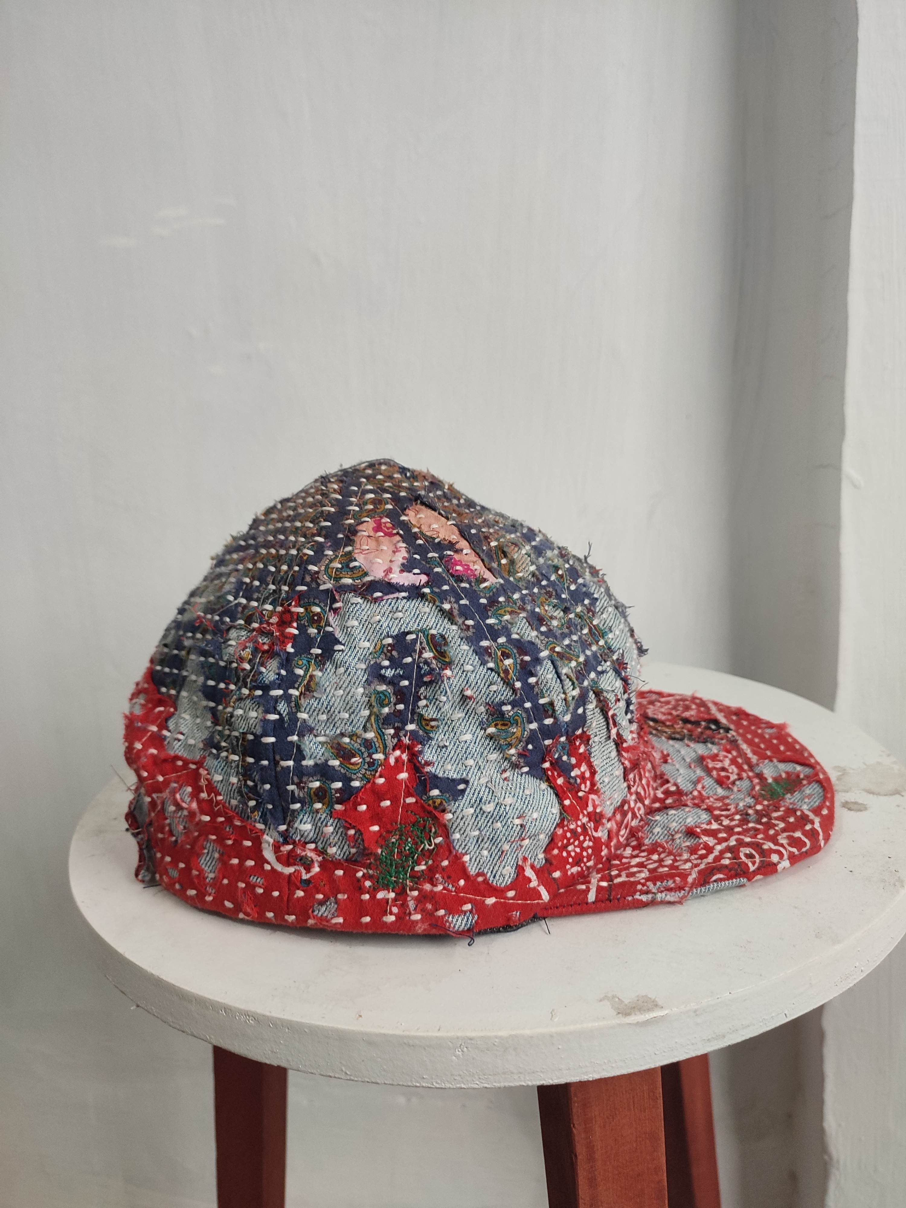 Handmade Custom made Distressed Paisley Patchwork hats Size ONE SIZE - 3 Thumbnail