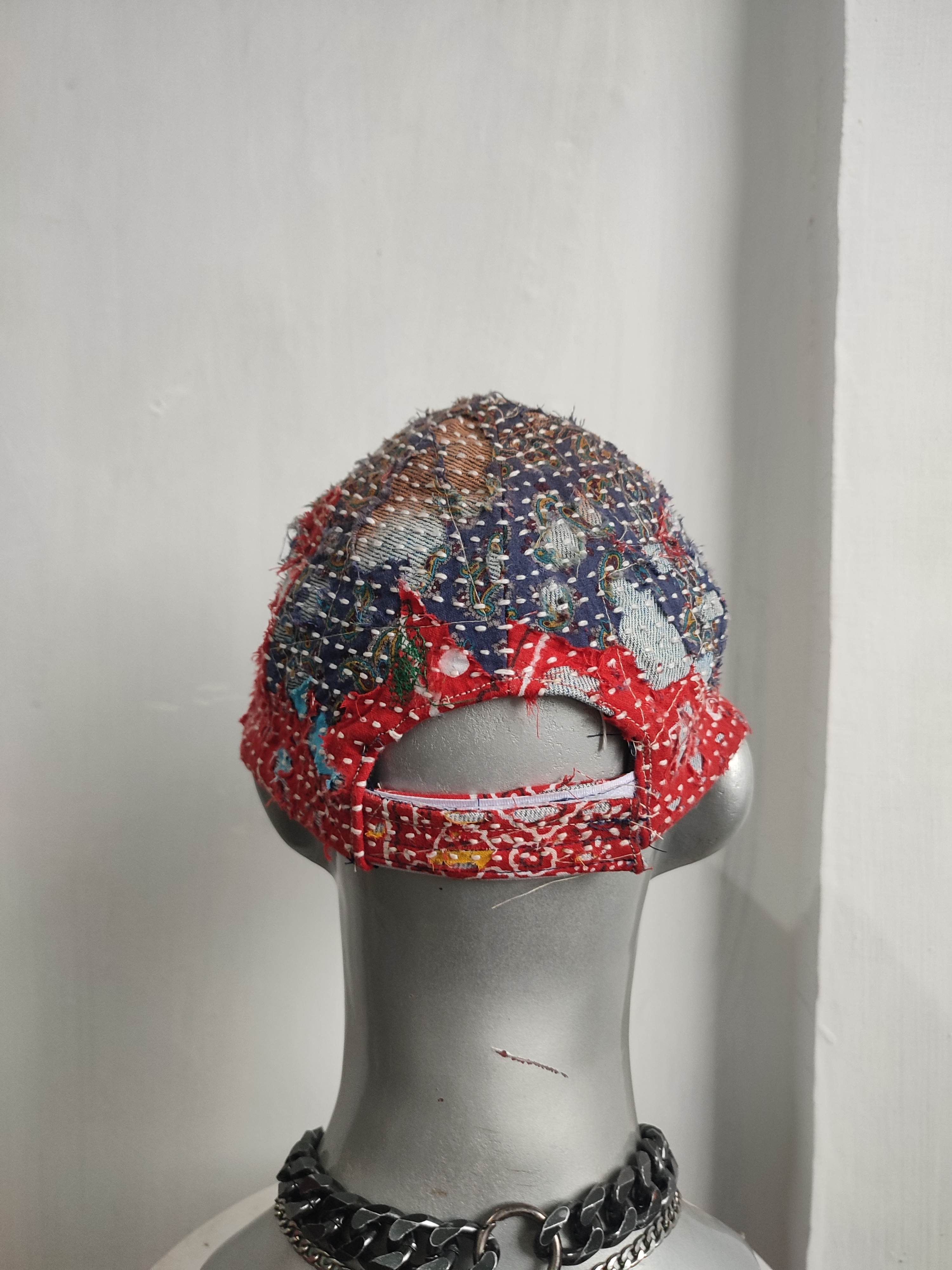 Handmade Custom made Distressed Paisley Patchwork hats Size ONE SIZE - 12 Thumbnail