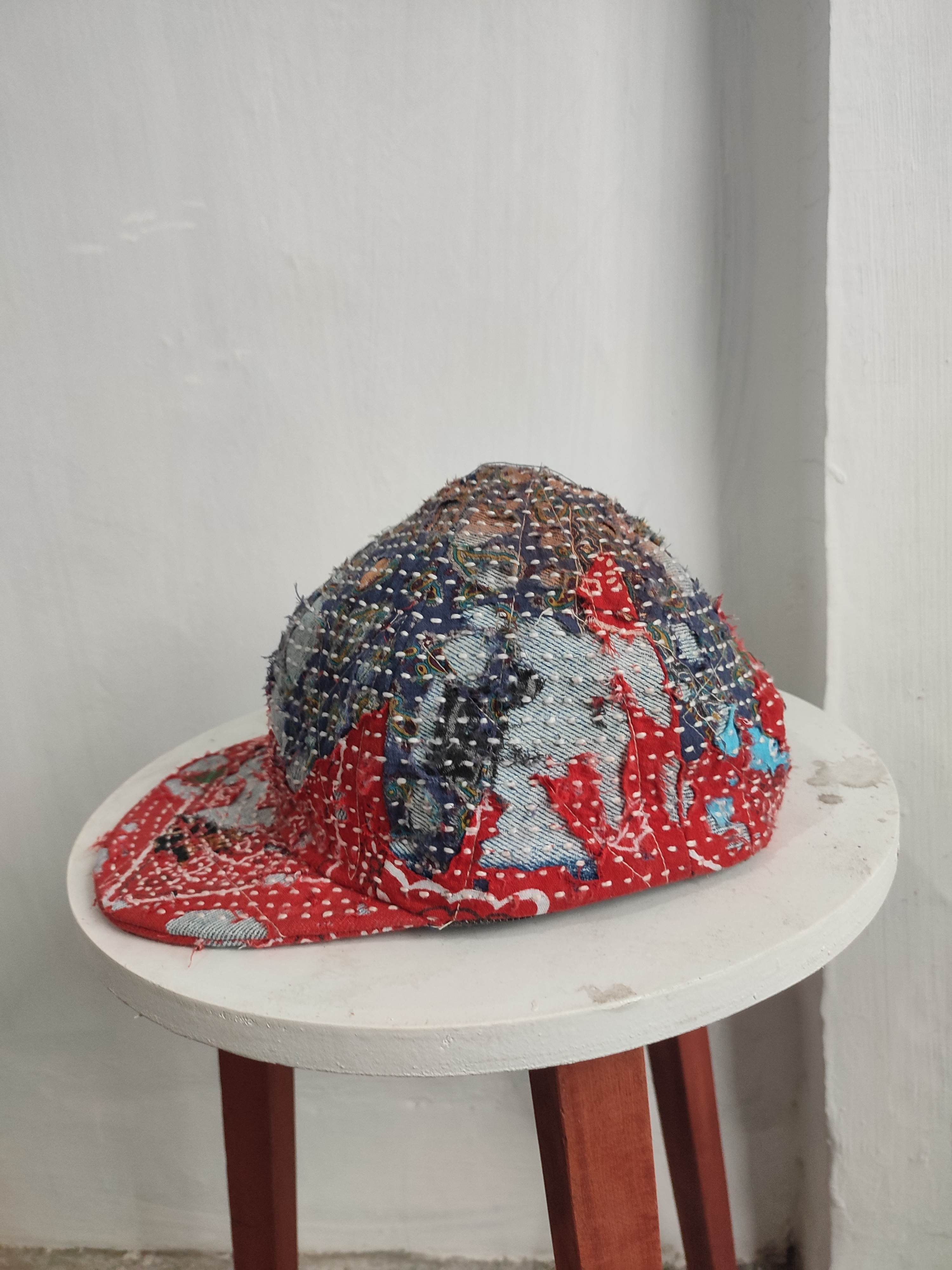 Handmade Custom made Distressed Paisley Patchwork hats Size ONE SIZE - 2 Thumbnail