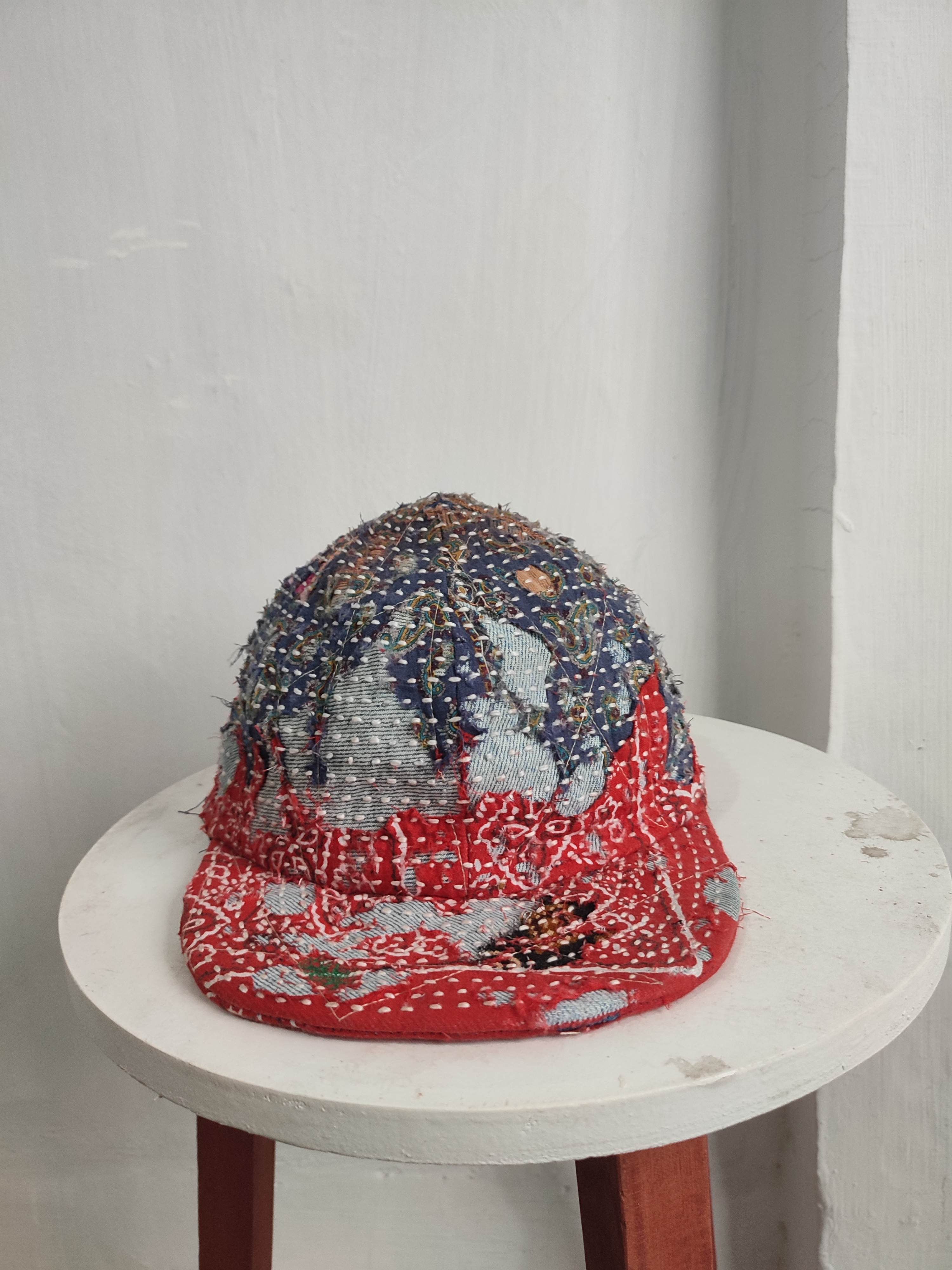 Handmade Custom made Distressed Paisley Patchwork hats Size ONE SIZE - 1 Thumbnail