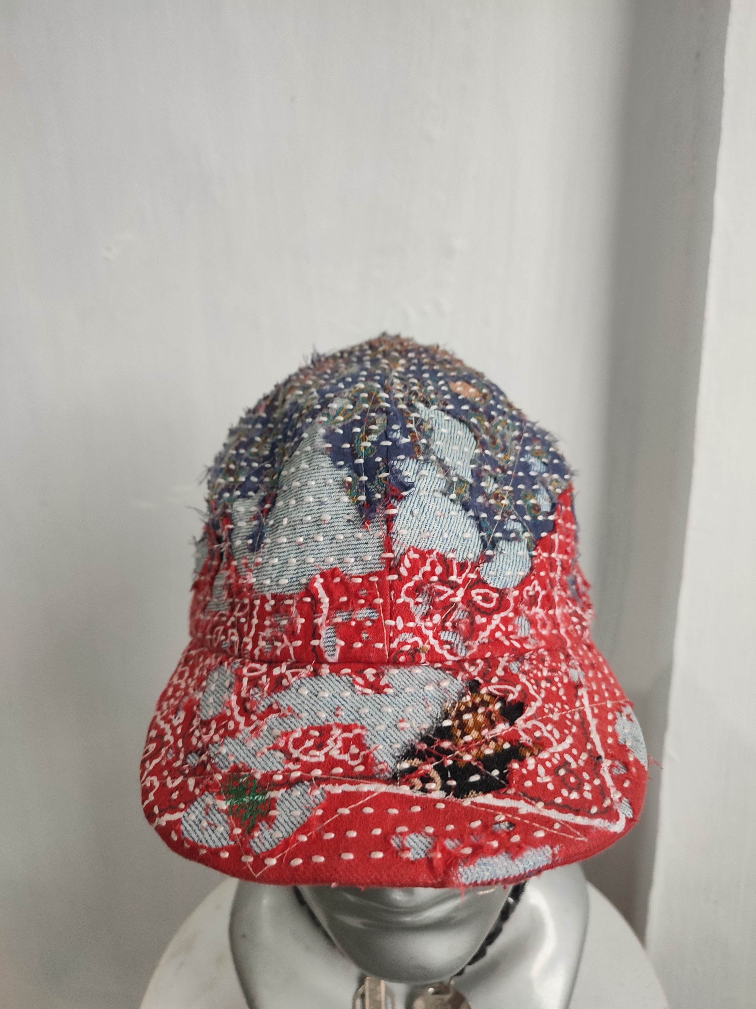 Handmade Custom made Distressed Paisley Patchwork hats Size ONE SIZE - 7 Thumbnail