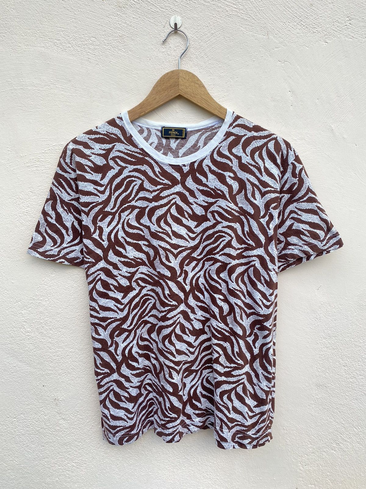 Fendi Vintage Fendi Abstract Motif Tee Size M / US 6-8 / IT 42-44 - 1 Thumbnail