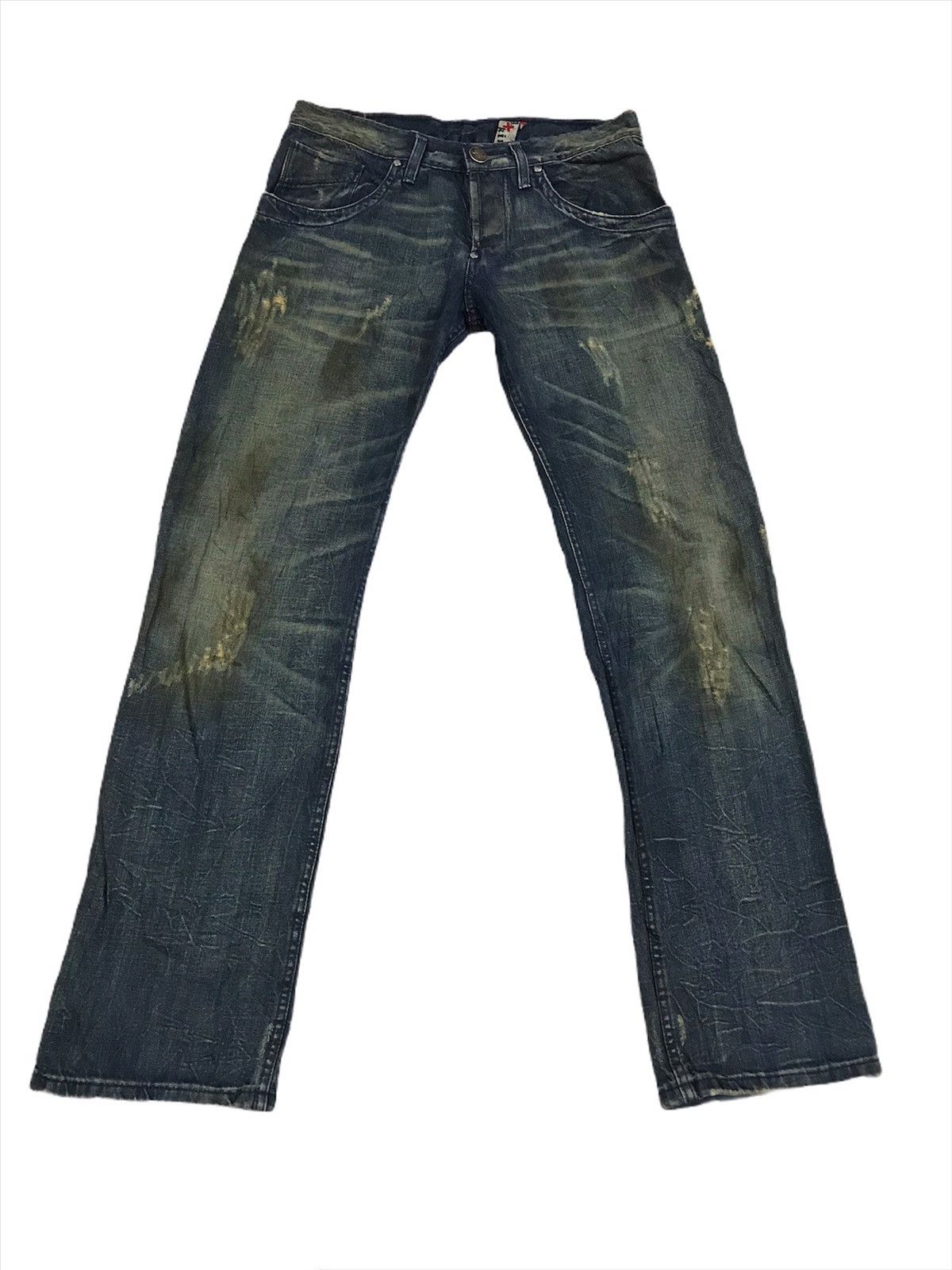 Indigo U+ King Distressed Made In Italy Regular Jeans Size US 32 / EU 48 - 2 Thumbnail