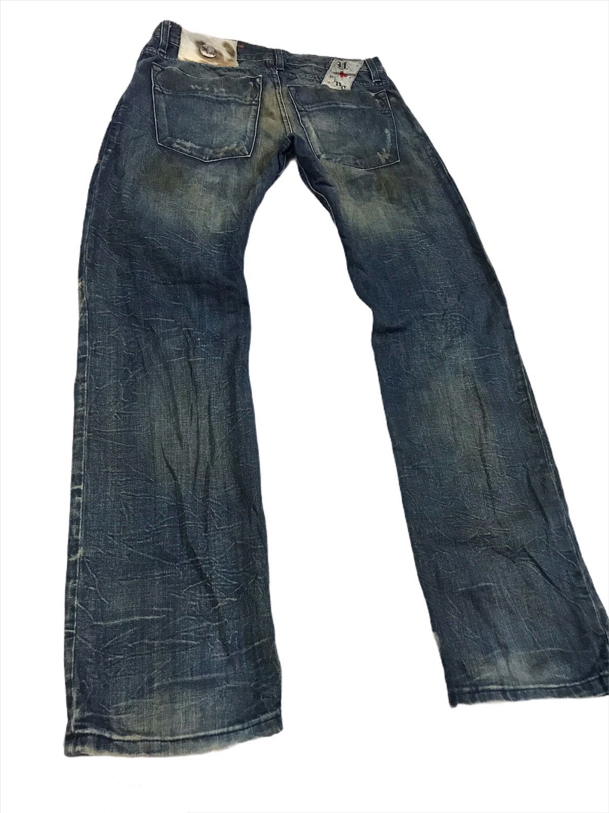 Indigo U+ King Distressed Made In Italy Regular Jeans Size US 32 / EU 48 - 7 Thumbnail