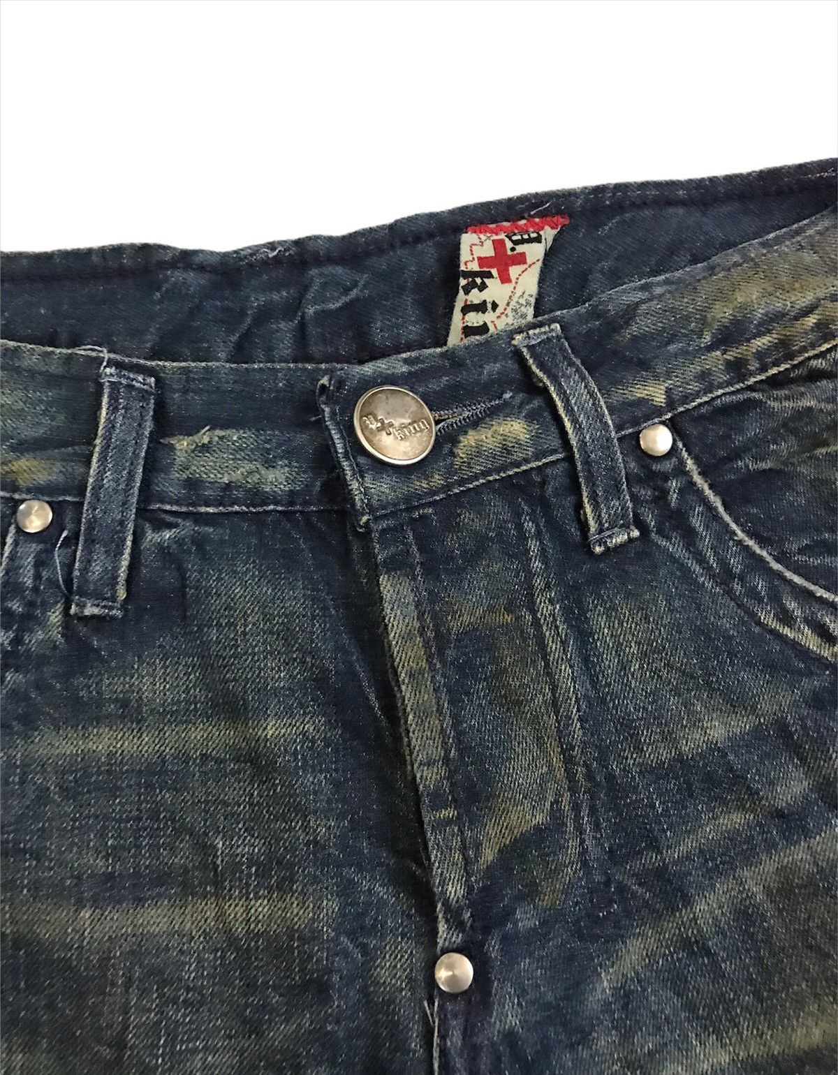 Indigo U+ King Distressed Made In Italy Regular Jeans Size US 32 / EU 48 - 9 Thumbnail