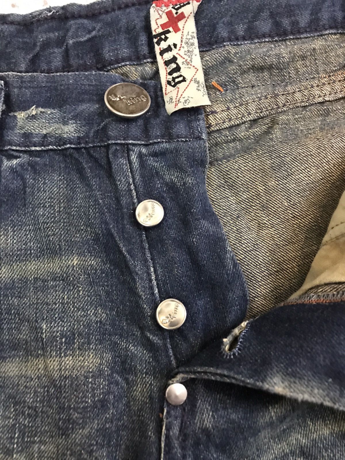 Indigo U+ King Distressed Made In Italy Regular Jeans Size US 32 / EU 48 - 10 Thumbnail
