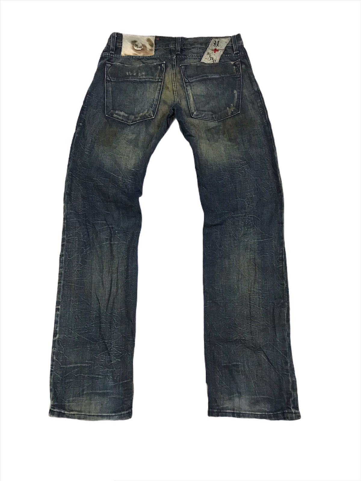 Indigo U+ King Distressed Made In Italy Regular Jeans Size US 32 / EU 48 - 6 Thumbnail