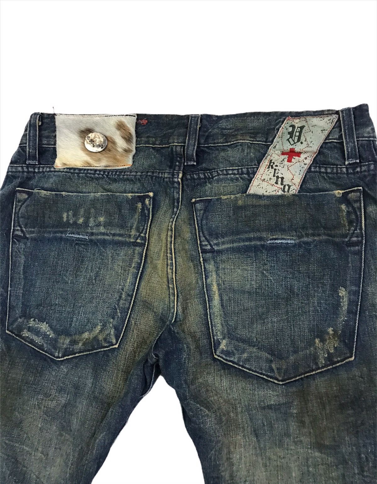 Indigo U+ King Distressed Made In Italy Regular Jeans Size US 32 / EU 48 - 1 Thumbnail