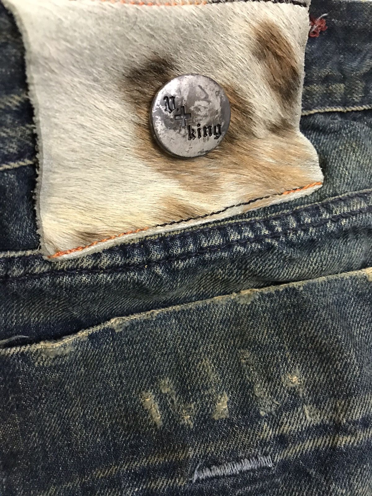 Indigo U+ King Distressed Made In Italy Regular Jeans Size US 32 / EU 48 - 8 Thumbnail