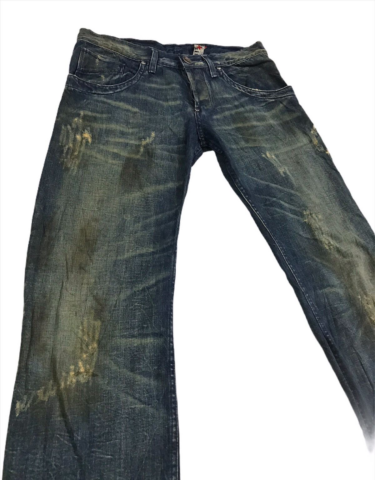 Indigo U+ King Distressed Made In Italy Regular Jeans Size US 32 / EU 48 - 5 Thumbnail