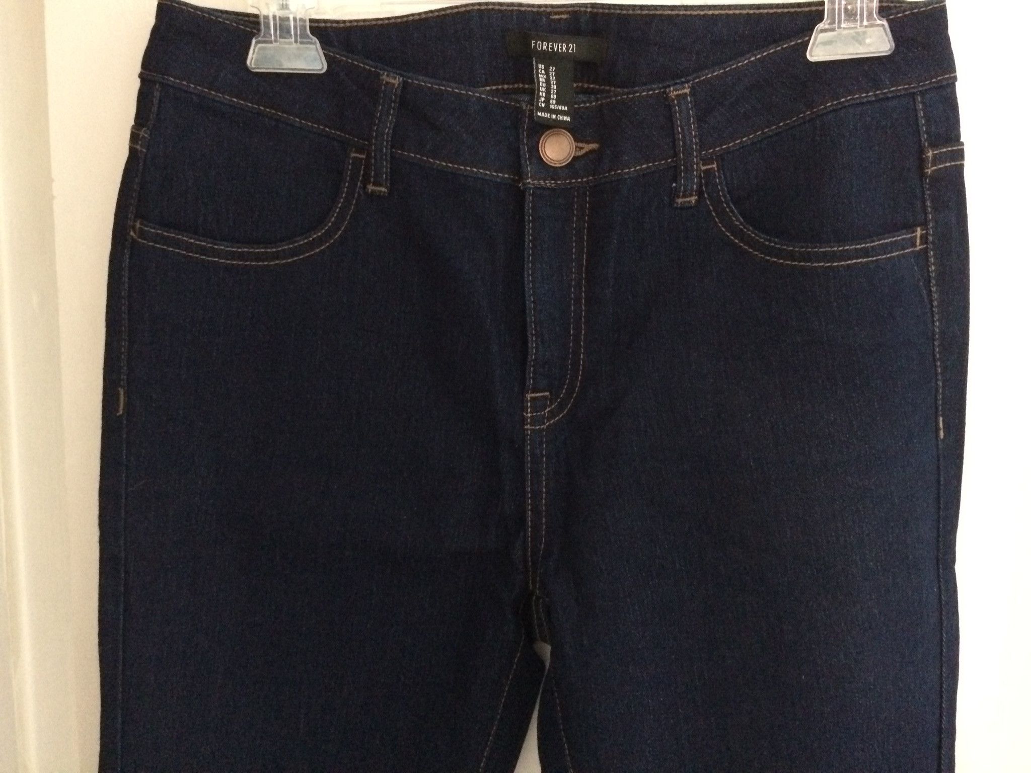 Forever 21 Forever 21 Skinny Jeans Size 27 Dark Rinse Size 27" / US 4 / IT 40 - 3 Thumbnail