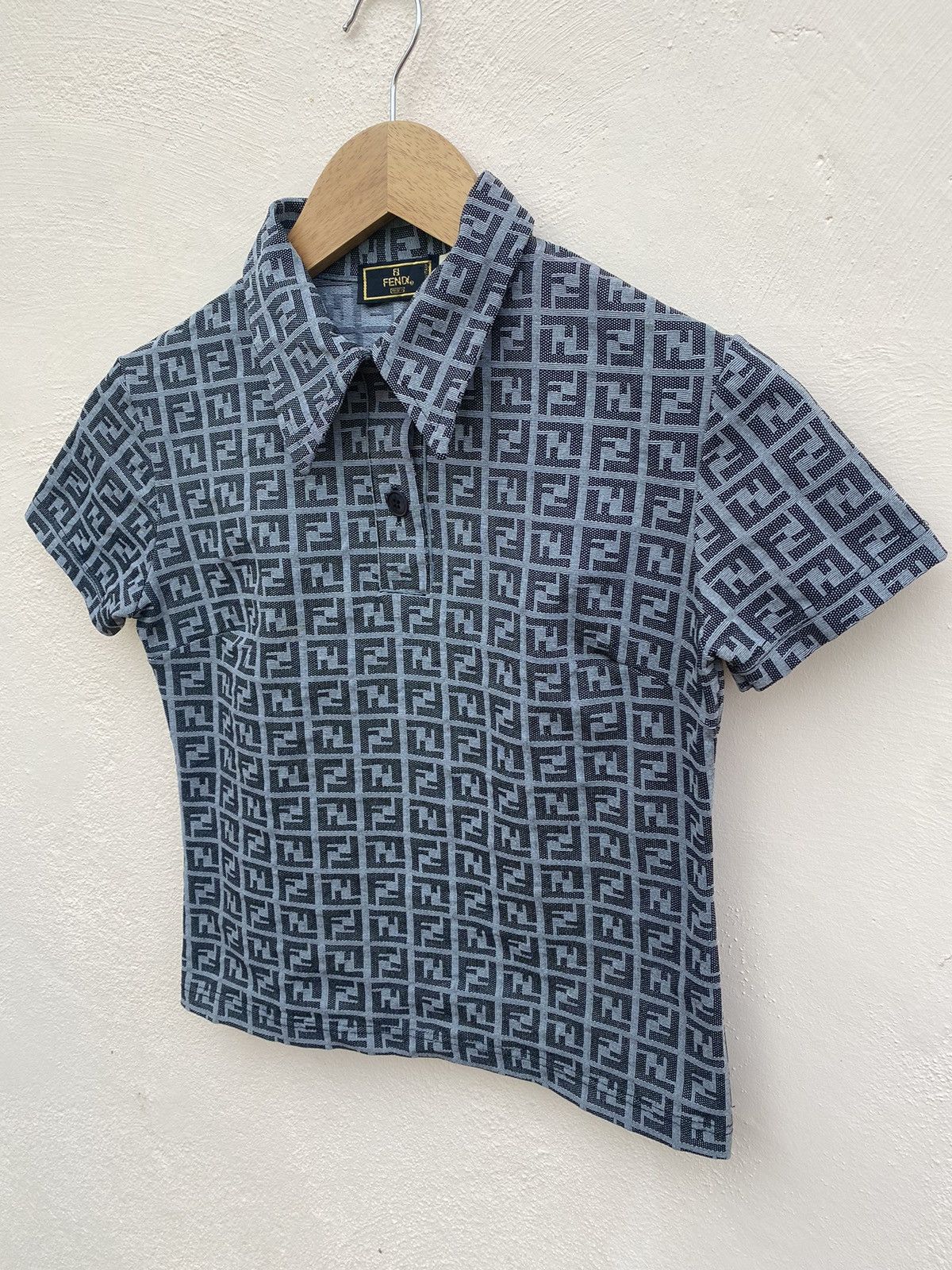 Fendi Vintage Fendi Zucca Polo Shirt Size XS / US 0-2 / IT 36-38 - 2 Thumbnail
