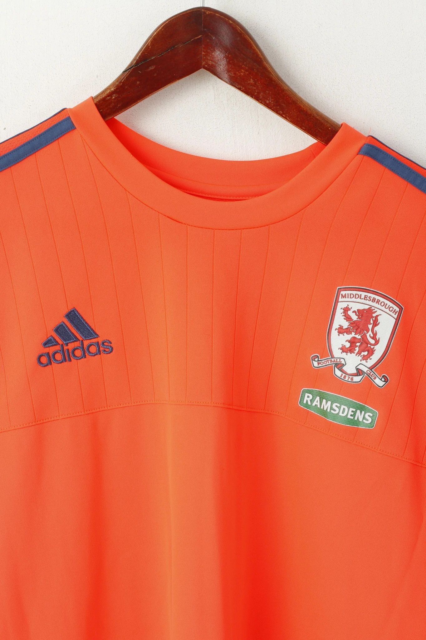 Adidas × Vintage Adidas Men L Shirt Neon Orange England Middlesbrough 3993 Size US L / EU 52-54 / 3 - 2 Thumbnail