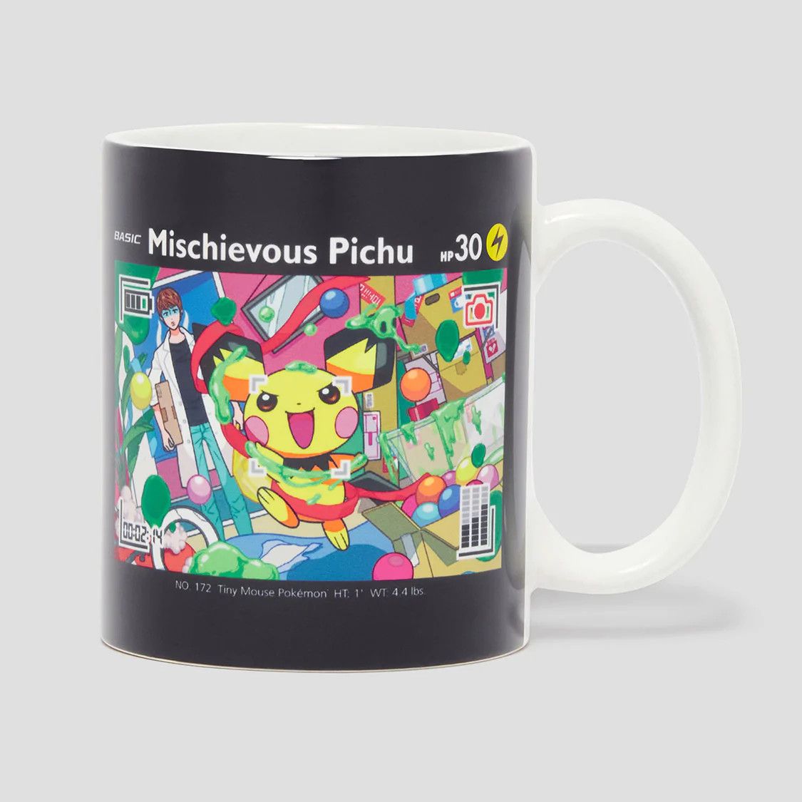 Pokemon Pokemon Mug Mischievous Pichu Black Size ONE SIZE - 1 Thumbnail