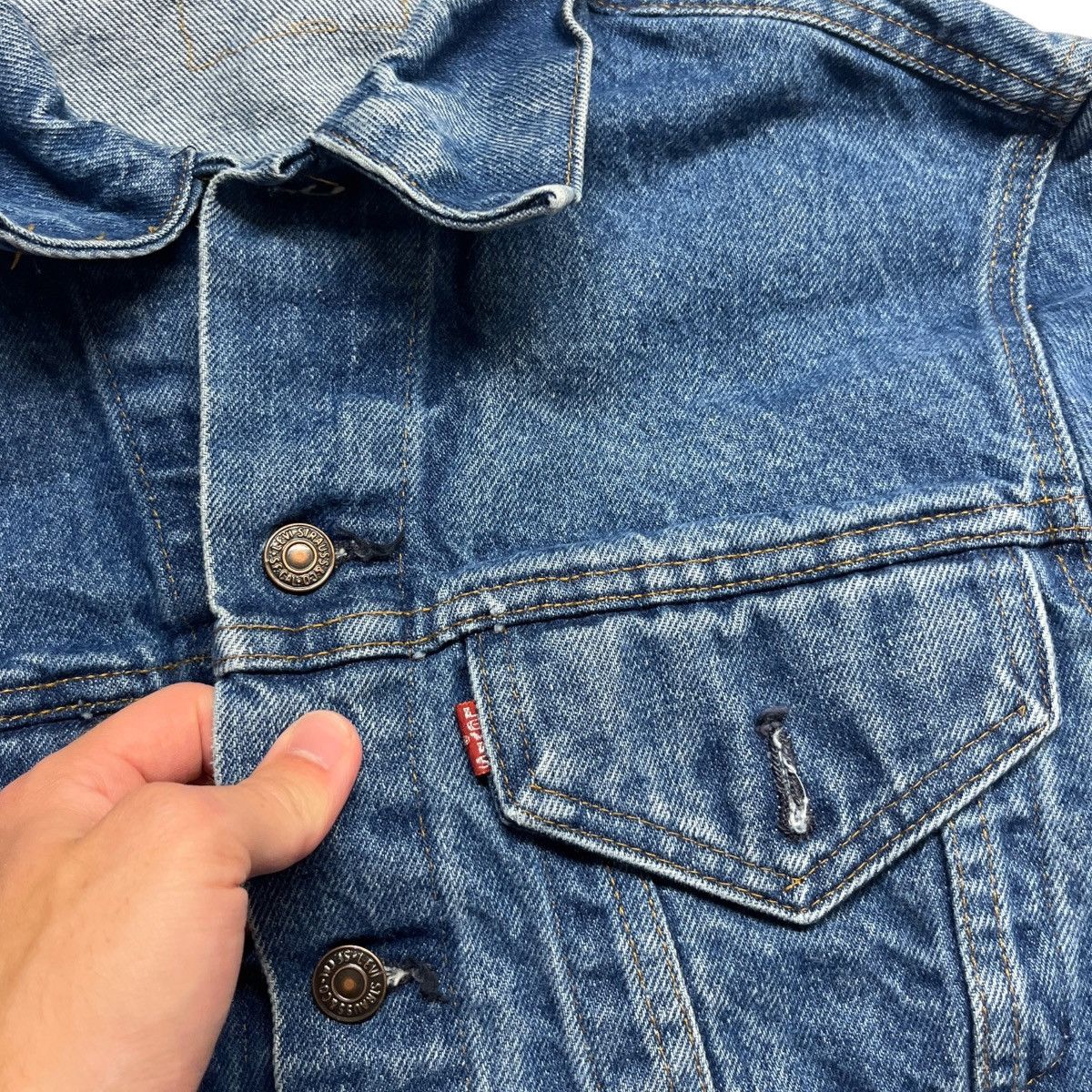 Levi's × Vintage 80s Levi’s 2 Pocket Denim Jacket Size US S / EU 44-46 / 1 - 3 Thumbnail
