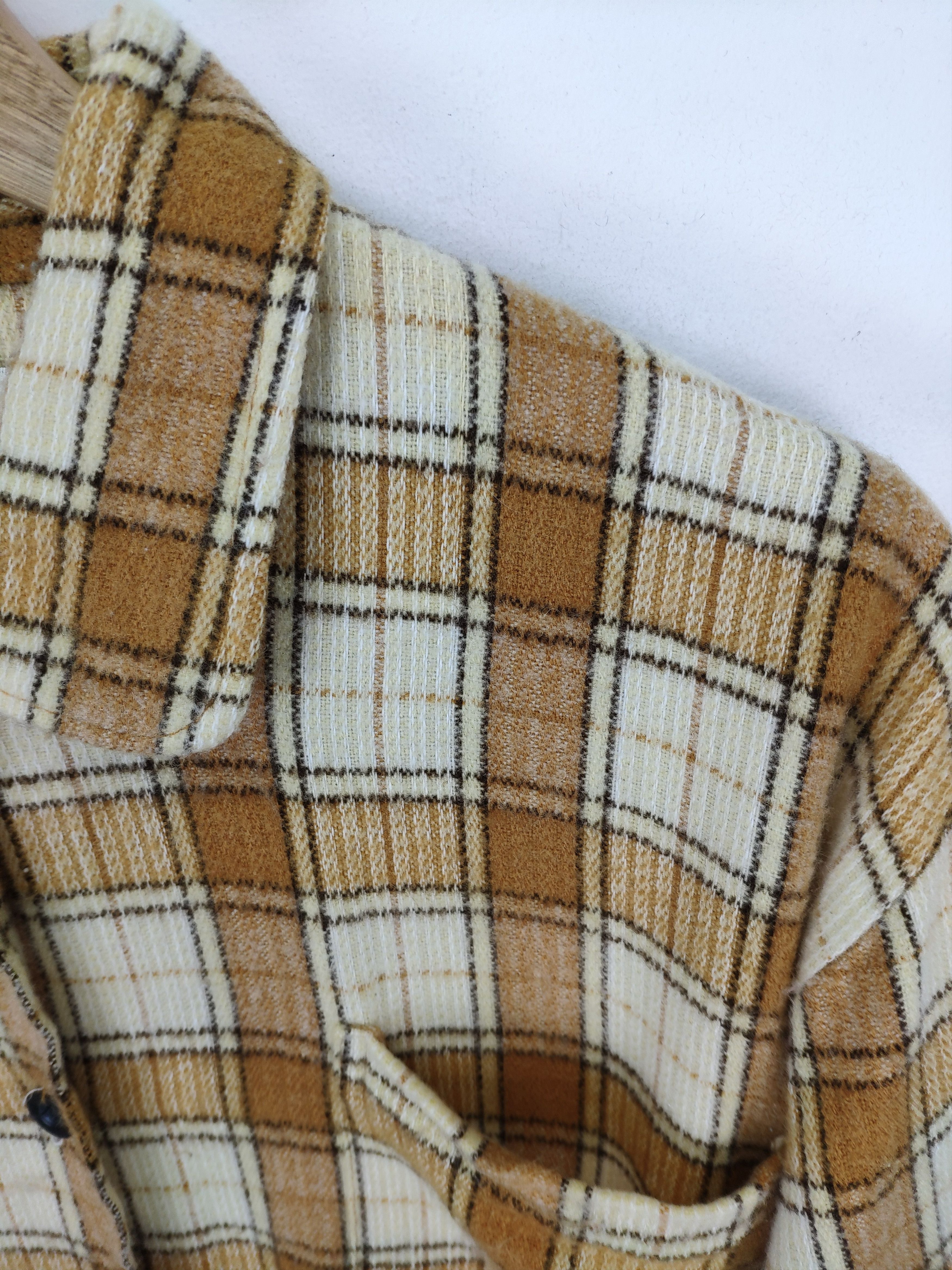 Flannel × Japanese Brand Vintage Flannel Wool Checkered Travis Style Size US M / EU 48-50 / 2 - 7 Thumbnail