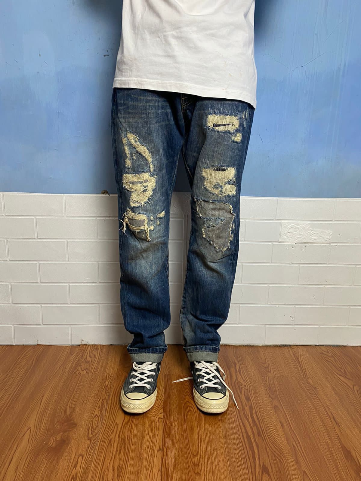 Hysteric Glamour Hysteric Glamour Distressed Selvedge Denim Size US 30 / EU 46 - 2 Thumbnail