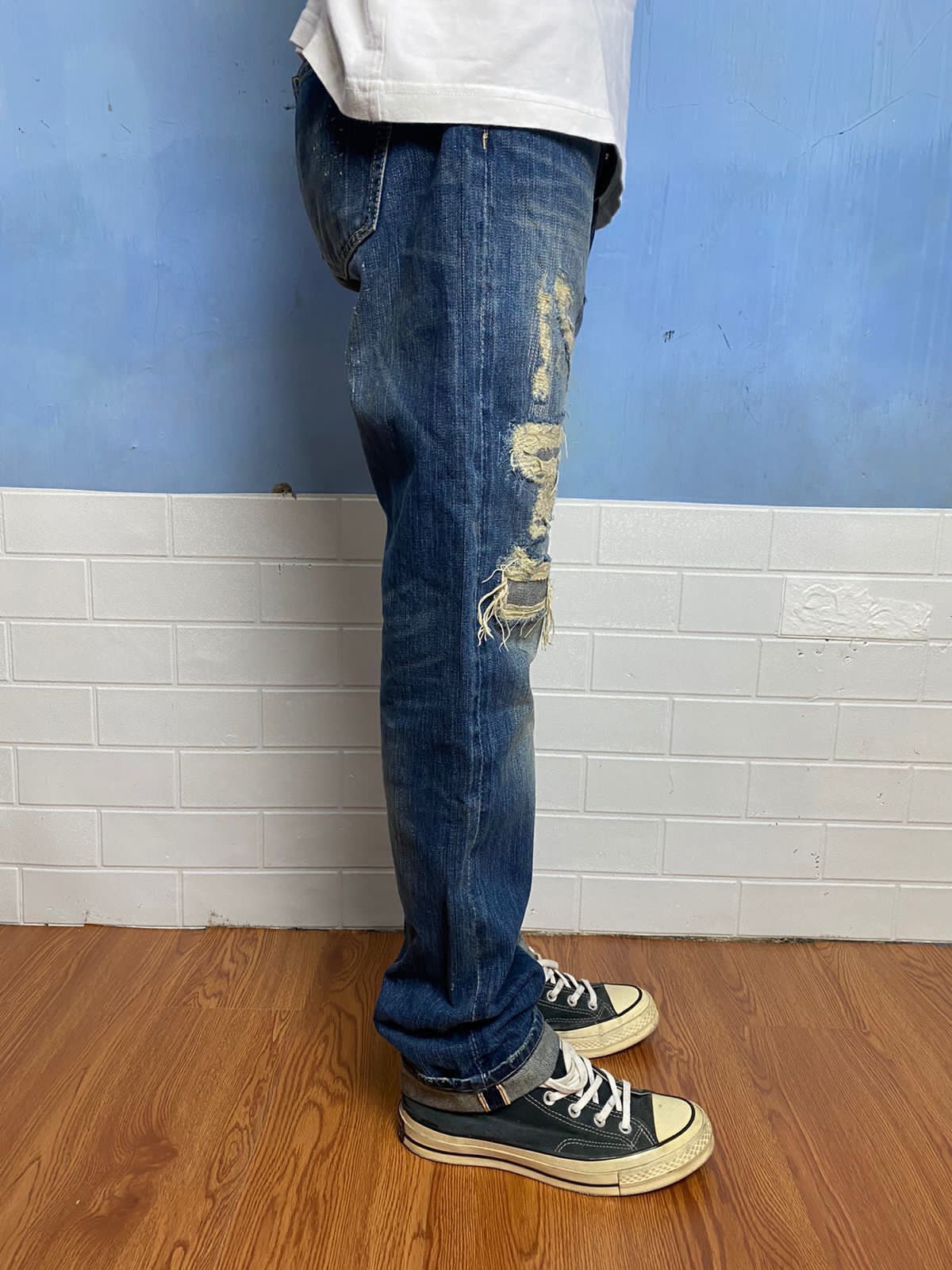 Hysteric Glamour Hysteric Glamour Distressed Selvedge Denim Size US 30 / EU 46 - 4 Thumbnail