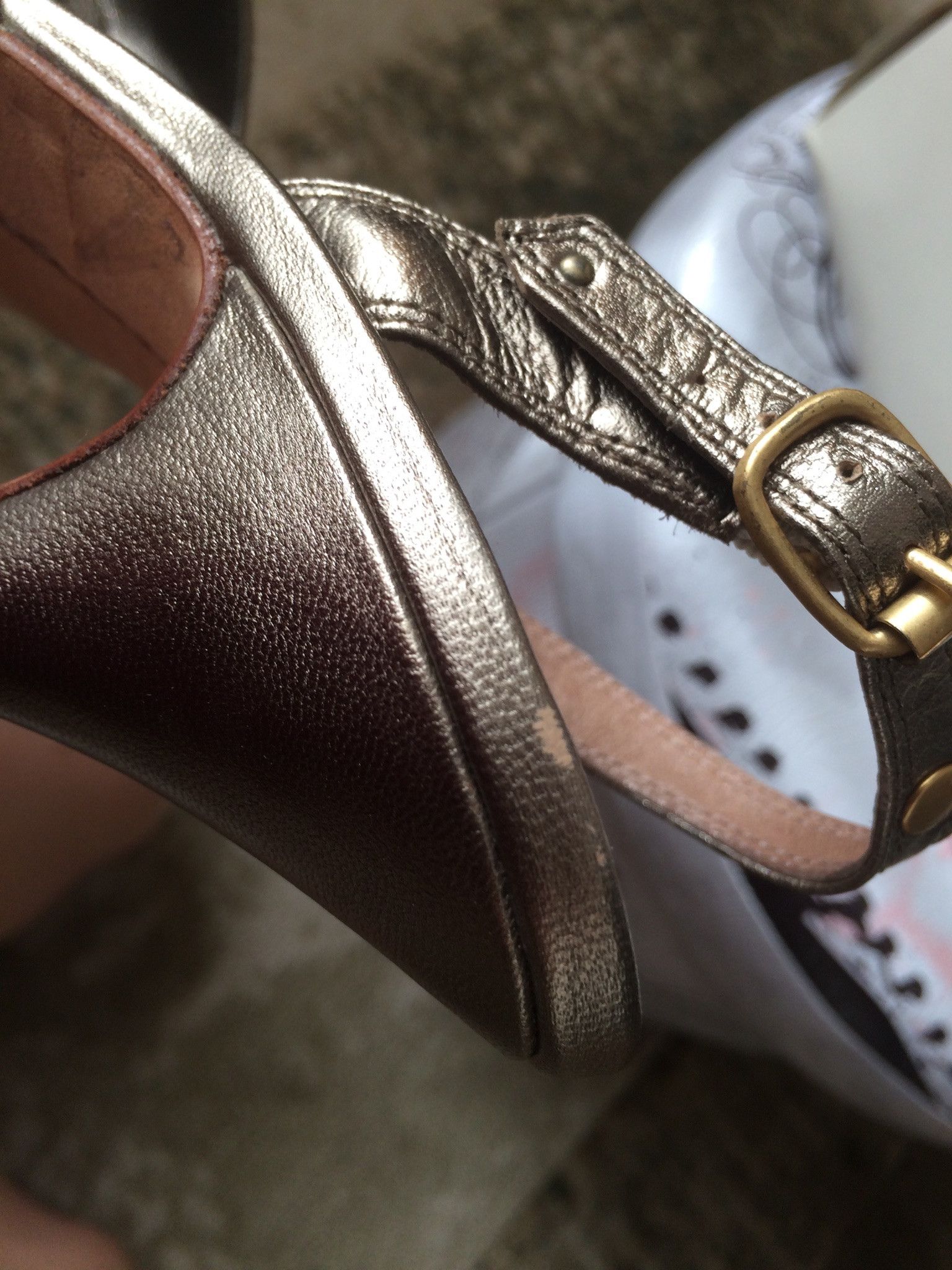 Ted Baker Ted Baker Gold/Beige/Taupe Leather/Suede Heels Size US 8 / IT 38 - 6 Thumbnail