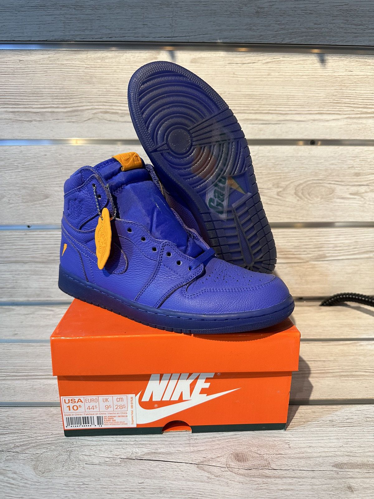 Jordan Brand VNDS Jordan 1 Retro High Gatorade Rush Violet sz 10.5 OG Box |  Grailed