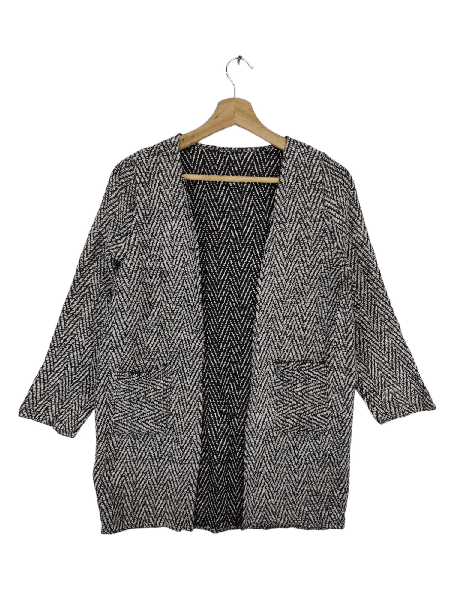 Japanese Brand × Vintage Vintage Knit Cardigan Zebra Striped Size S / US 4 / IT 40 - 1 Thumbnail