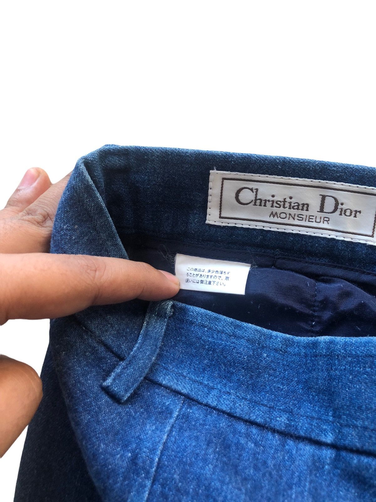 Christian Dior Monsieur 1990s Christian Dior Indigo Denim Trousers Size US 29 - 7 Thumbnail