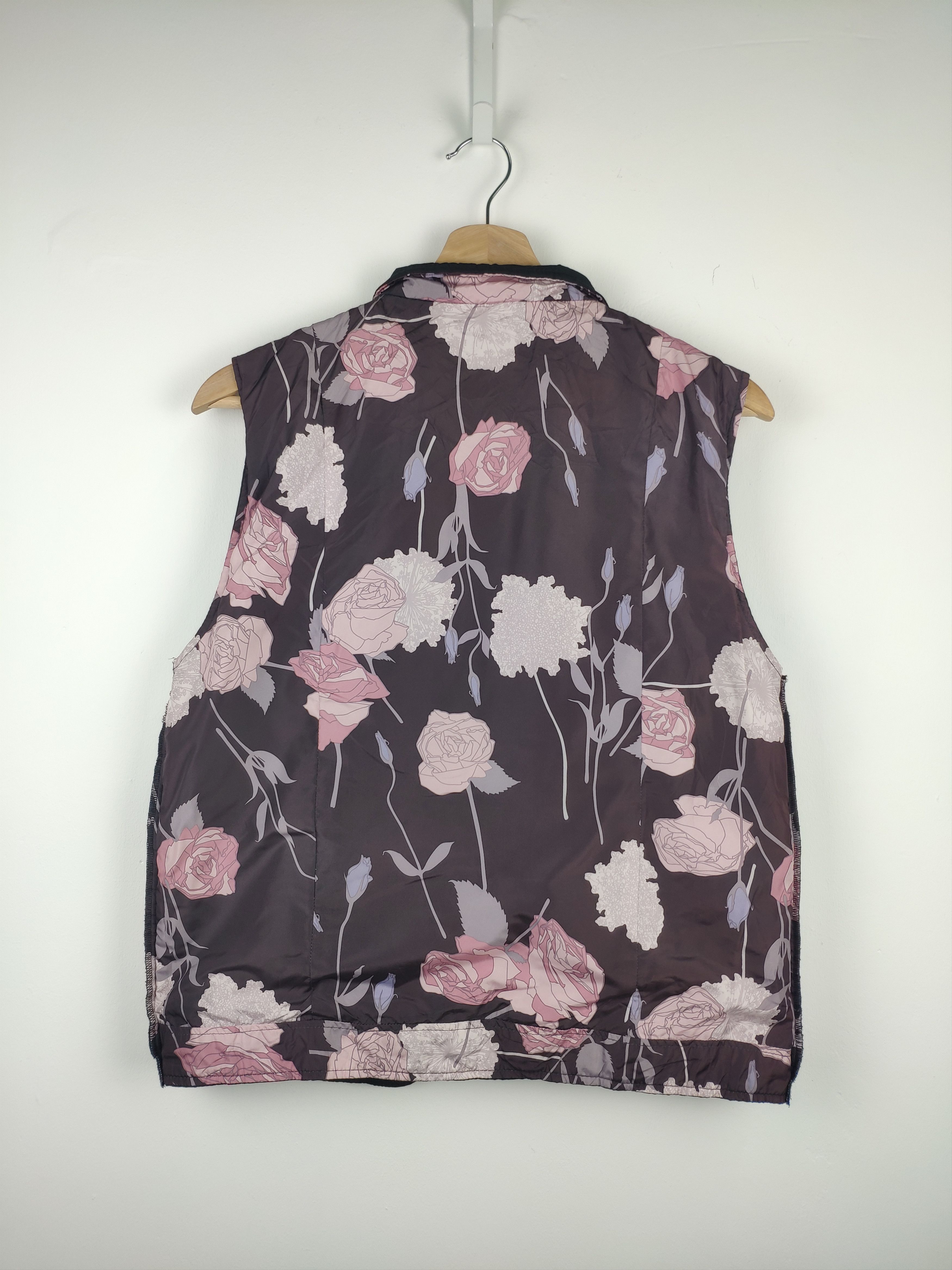 Japanese Brand × Vintage Steal 💥 Vintage Japanese Vest Reversible Flower Motif Size US S / EU 44-46 / 1 - 3 Thumbnail