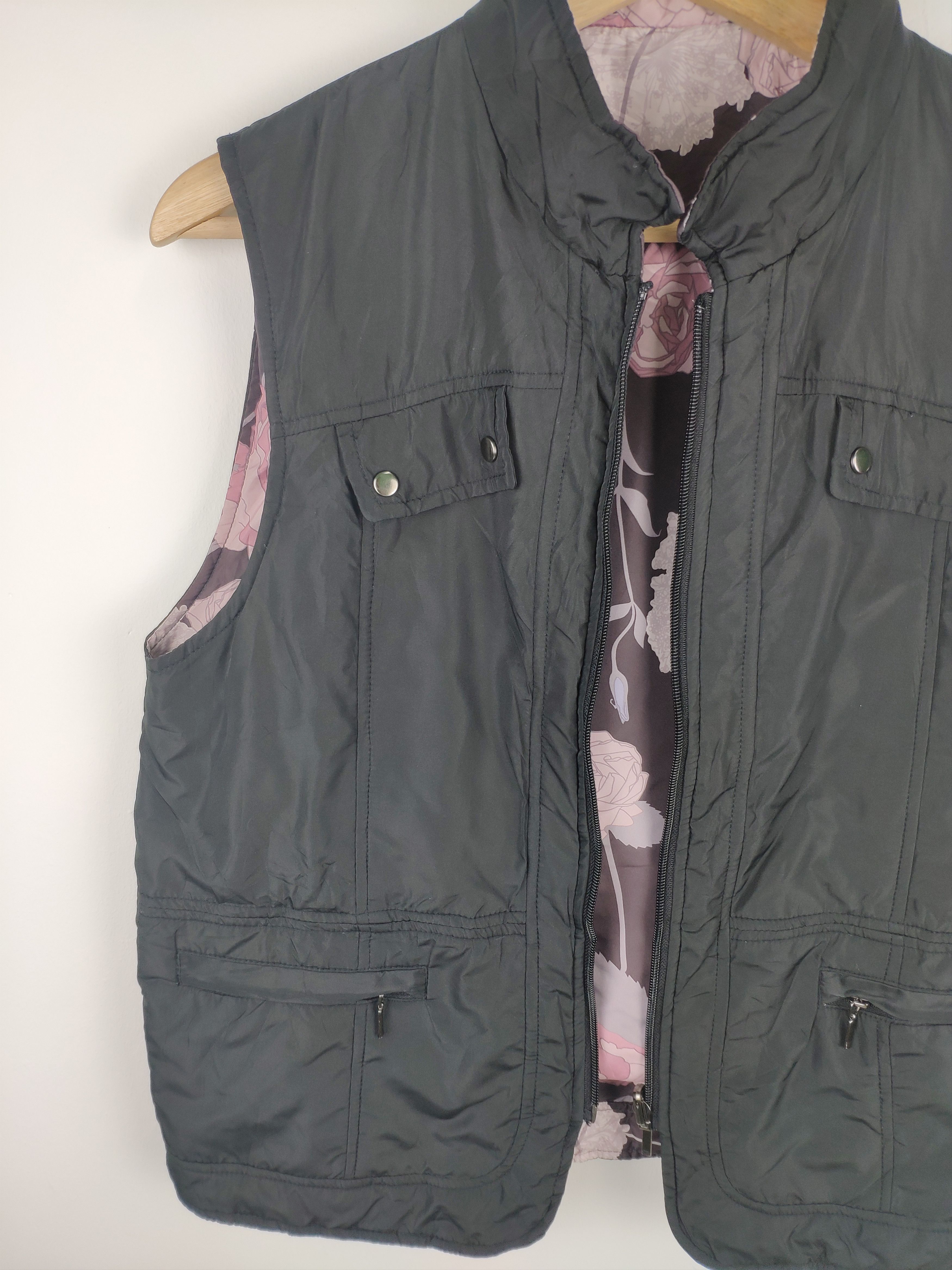 Japanese Brand × Vintage Steal 💥 Vintage Japanese Vest Reversible Flower Motif Size US S / EU 44-46 / 1 - 6 Thumbnail