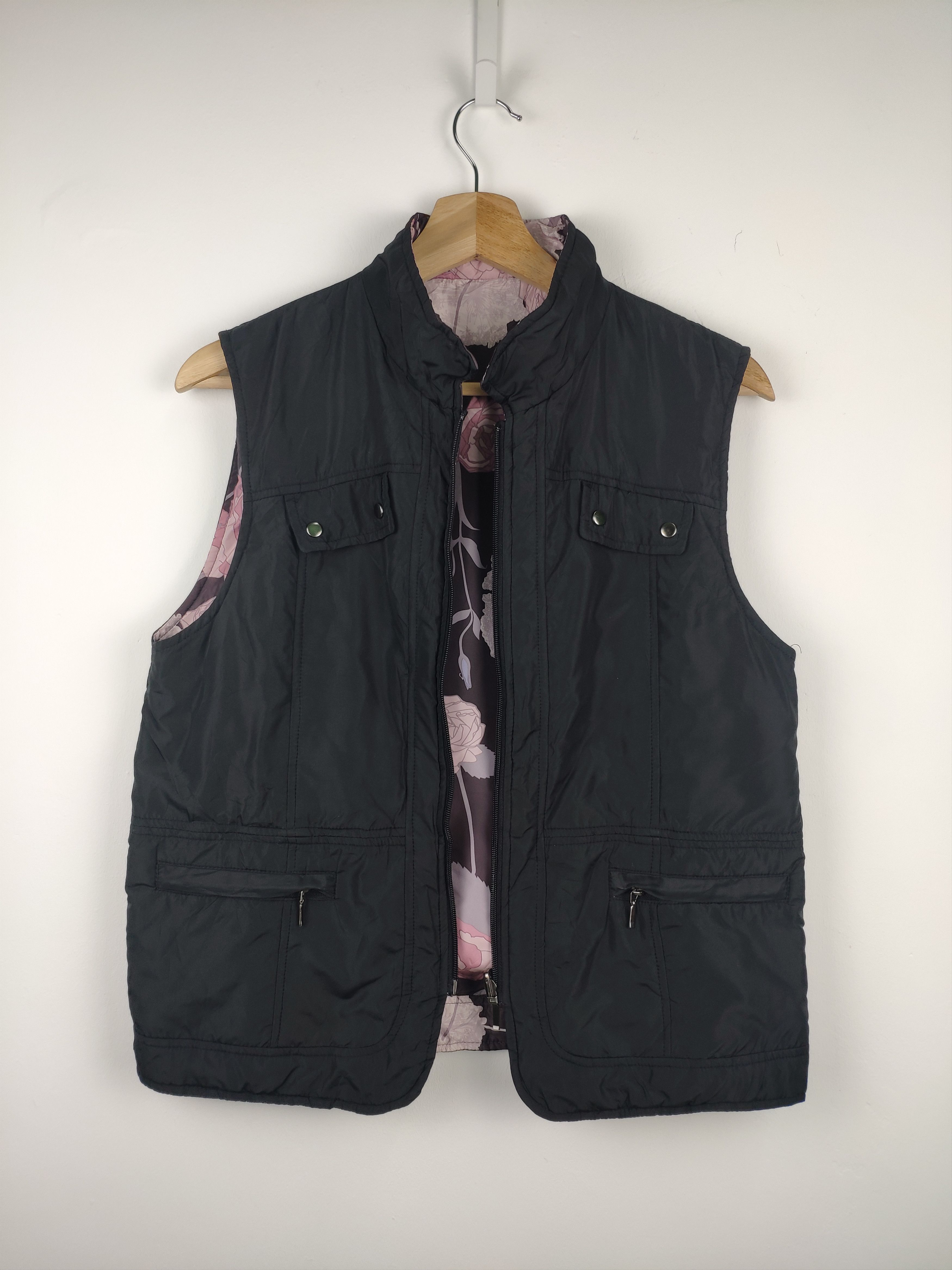 Japanese Brand × Vintage Steal 💥 Vintage Japanese Vest Reversible Flower Motif Size US S / EU 44-46 / 1 - 4 Thumbnail