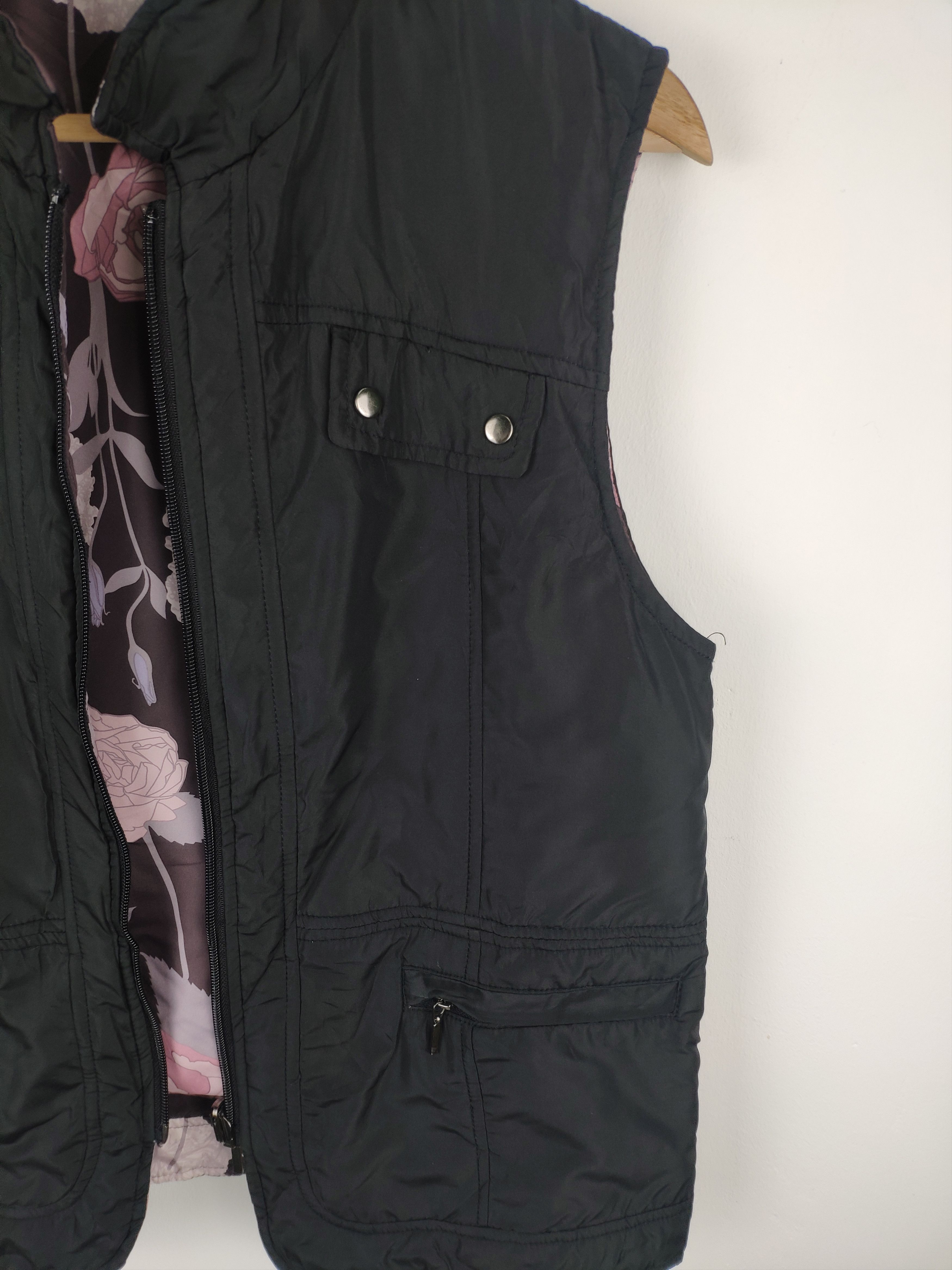 Japanese Brand × Vintage Steal 💥 Vintage Japanese Vest Reversible Flower Motif Size US S / EU 44-46 / 1 - 5 Thumbnail