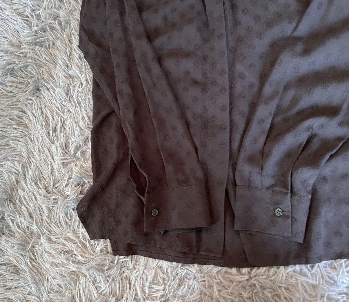 Sandro Sandro avant garde mesh Polka dot blouse shirt Size L / US 10 / IT 46 - 8 Thumbnail